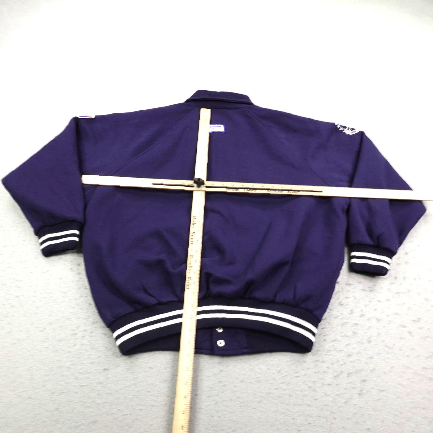 Vintage VINTAGE Carlton Blues Jacket Mens XL Blue AFL Sekem 90s Varsity Jacket Zip Cotton Blend Knit Mid-Length Regular Size US XL / EU 56 / 4 - 6 Thumbnail