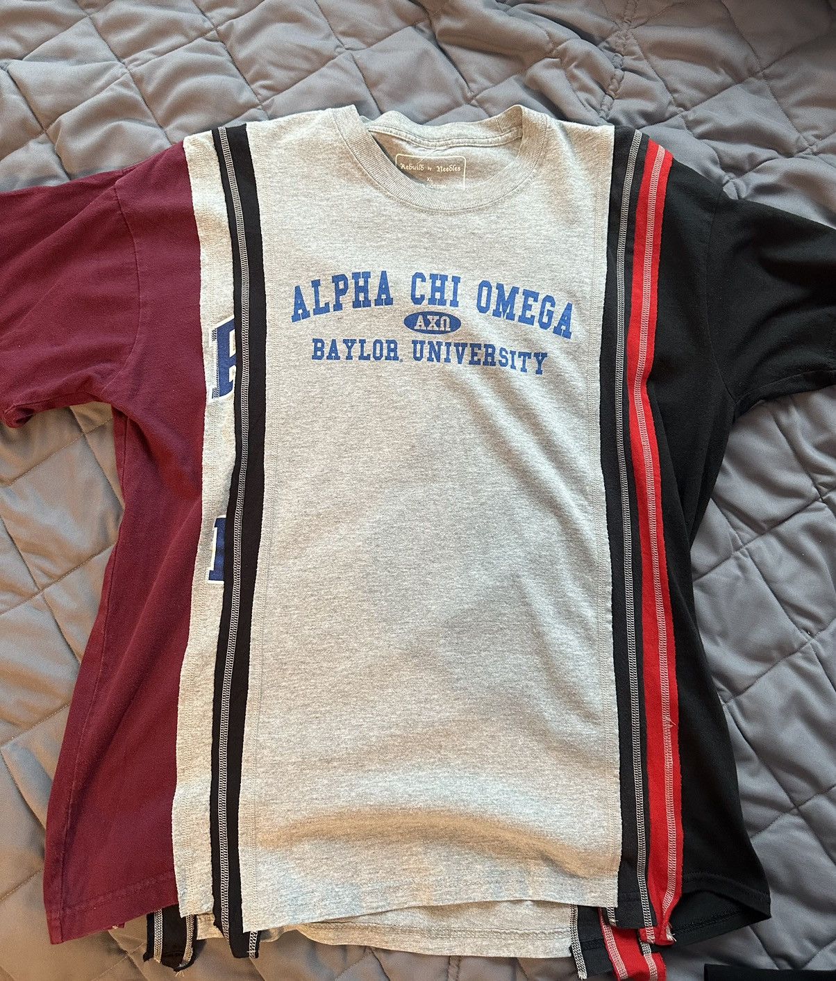 Japanese Brand × Needles Needles Rebuild College T Shirt Size US XL / EU 56 / 4 - 1 Thumbnail
