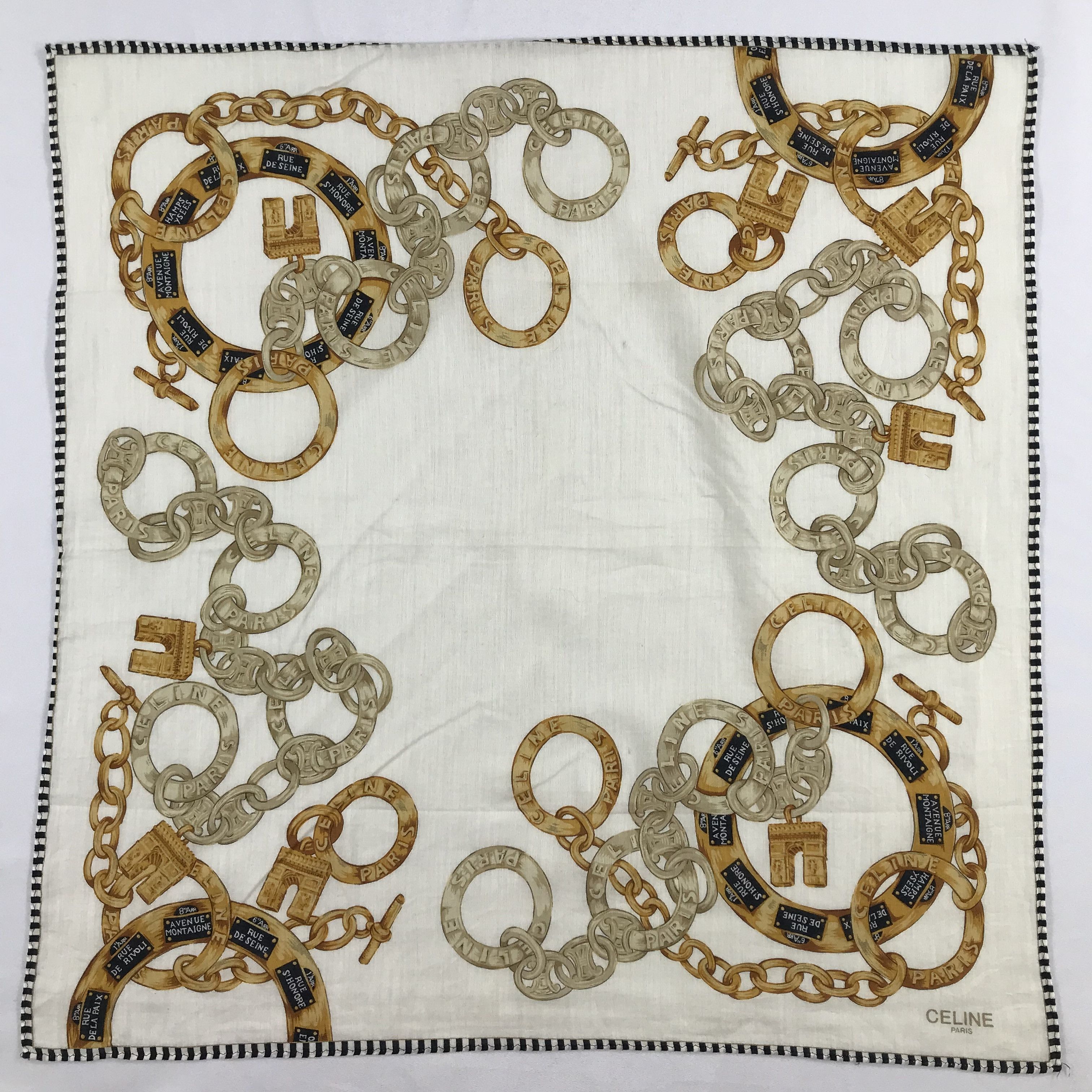 Celine × Vintage Celine Bandana / Handkerchief / Neckerchief - S2196 Size ONE SIZE - 1 Thumbnail