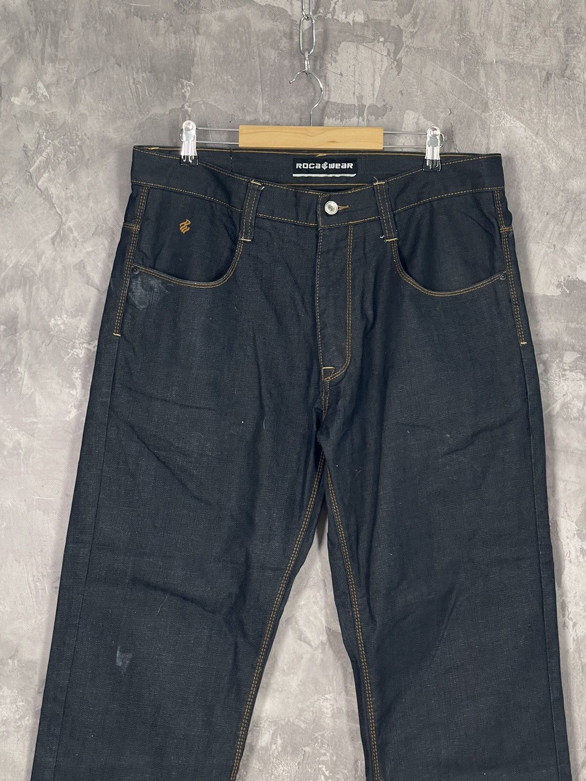 Rocawear × Vintage Vintage Rocawear Baggy Fit Wide Leg Denim Jeans Black Size US 36 / EU 52 - 2 Thumbnail