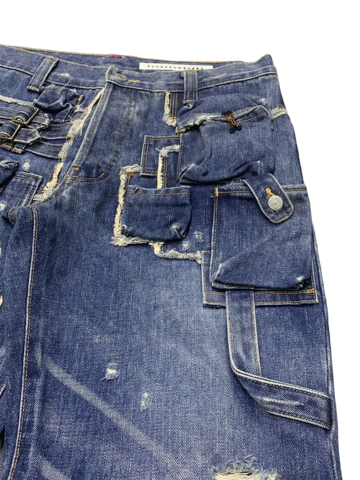 Issey Miyake Sunaokuwahara Issey Miyake MultiPocket Deconstructed Jeans Size US 30 / EU 46 - 5 Thumbnail