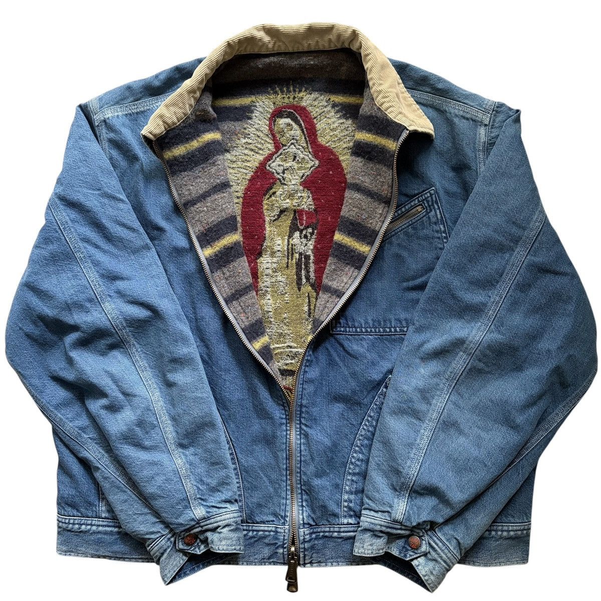 Kapital KAPITAL Denim Reversible Work Jacket (Virgin Mary) Size US L / EU 52-54 / 3 - 1 Thumbnail