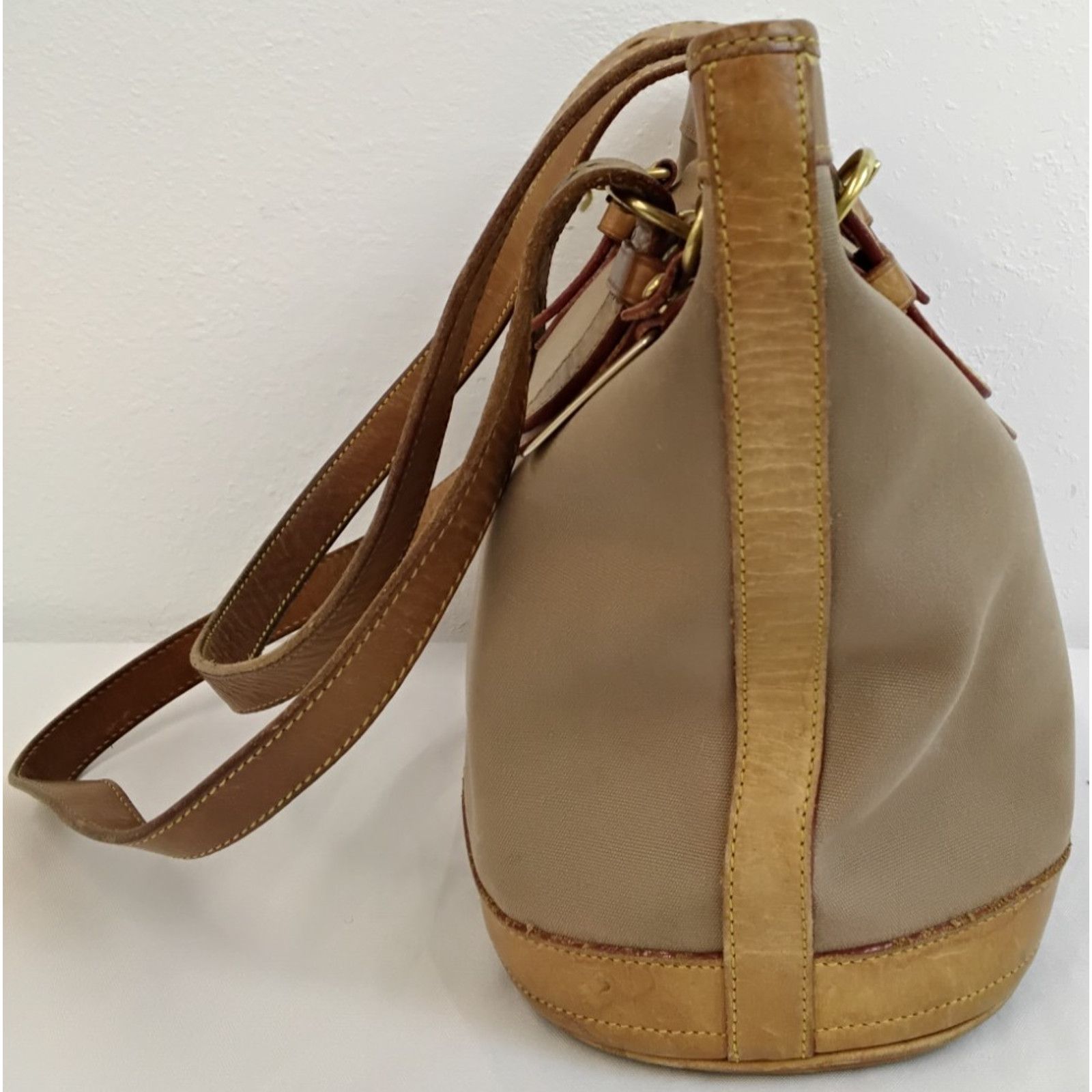 Dooney & Bourke Dooney & Bourke Canvas + Leather Shoulder Bag Brown VTG USA Size ONE SIZE - 6 Thumbnail