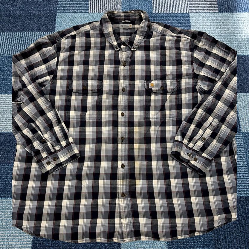 Carhartt Carhartt Shirt Mens 4XL Fort Plaid Relaxed Fit FLAWED Long Sleeve Work Utility Size US XXL / EU 58 / 5 - 1 Thumbnail