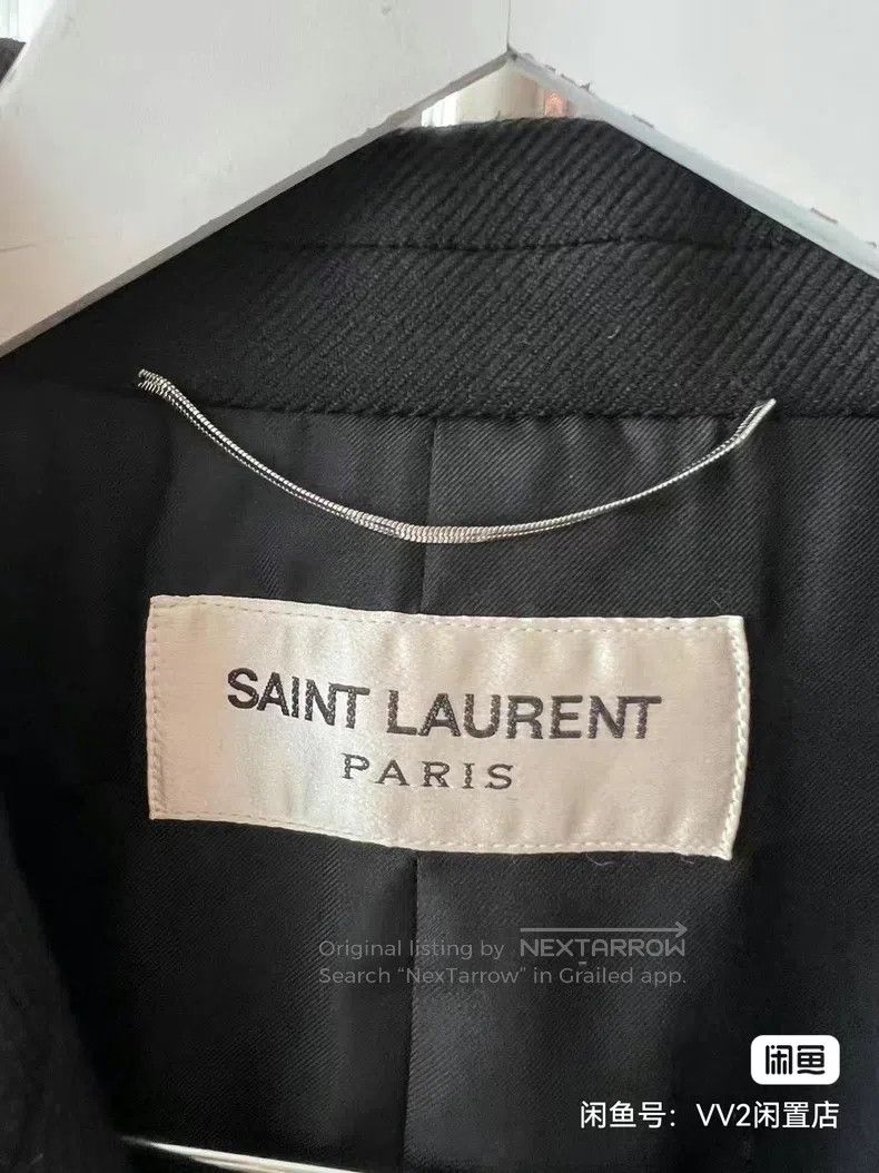 Saint Laurent Paris Saint Laurent Paris Black Double Breasted Wool Coat Size US M / EU 48-50 / 2 - 5 Thumbnail
