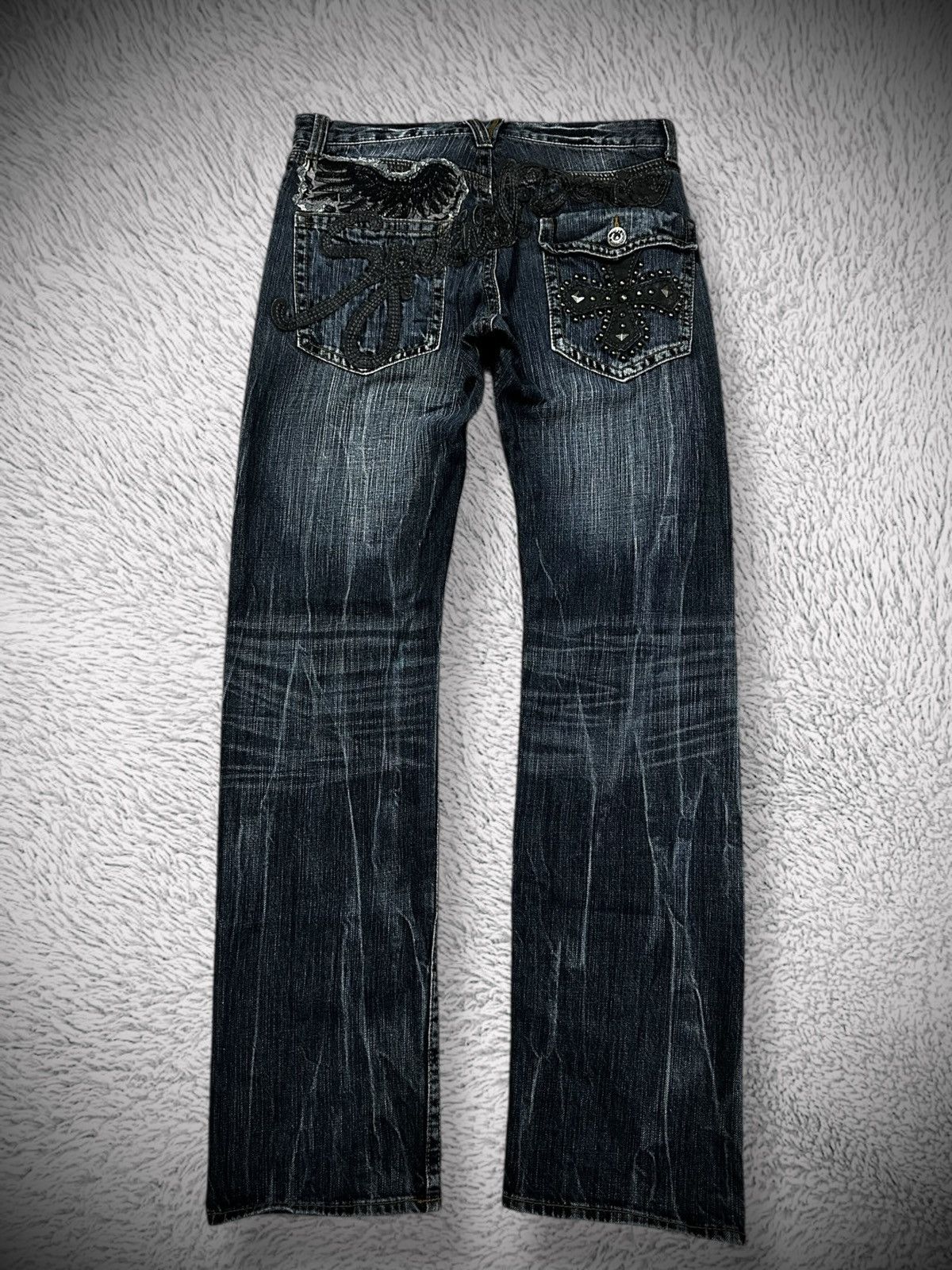 Japanese Brand 💥rare💥 japanese brand anti label studded embroidery jeans Size US 32 / EU 48 - 1 Thumbnail