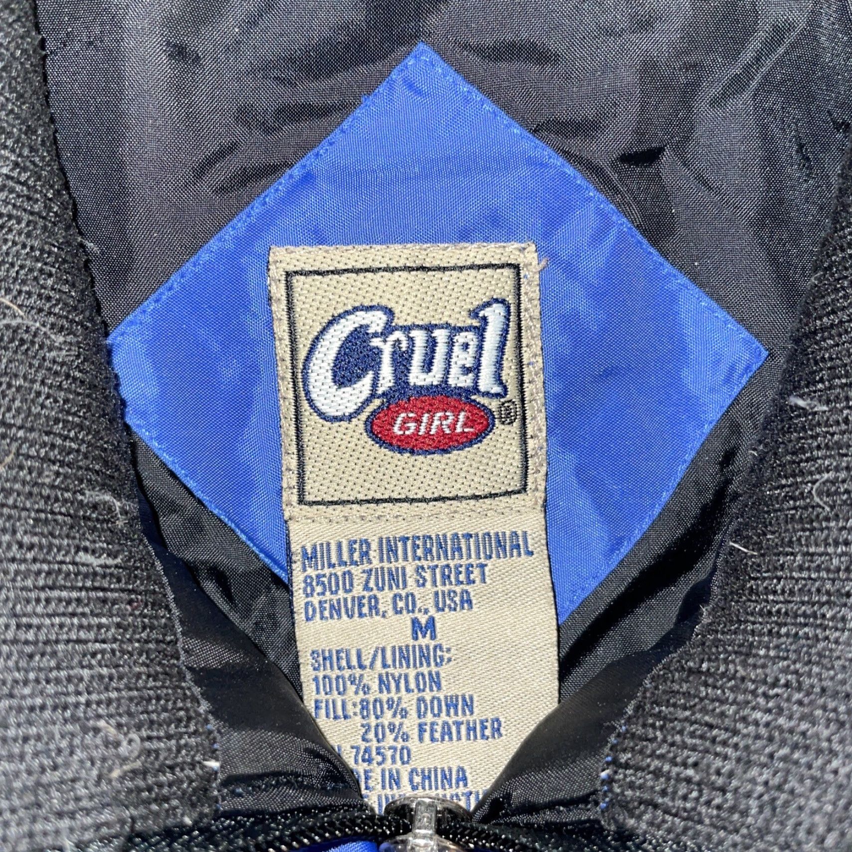 Vintage Cruel Girl Vest Puffer Quilted Down Nylon Blue M Womens Regular Size M Blue Quilted Down Puffer Vest Womens Cruel Girl Size M / US 6-8 / IT 42-44 - 3 Thumbnail