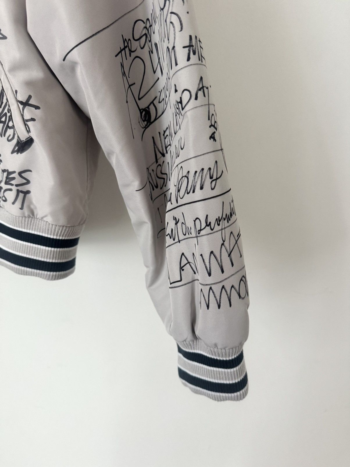 Paly Hollywood Paly Hollywood “Bolinas”Graffiti-Print Bomber Jacket Grey XL Size US XL / EU 56 / 4 - 7 Thumbnail