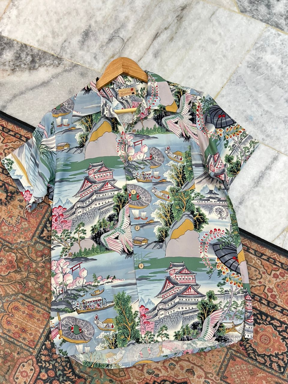 Japanese Brand Splendessimo Gautende Rayon Hawaiian Shirt Size US S / EU 44-46 / 1 - 3 Thumbnail