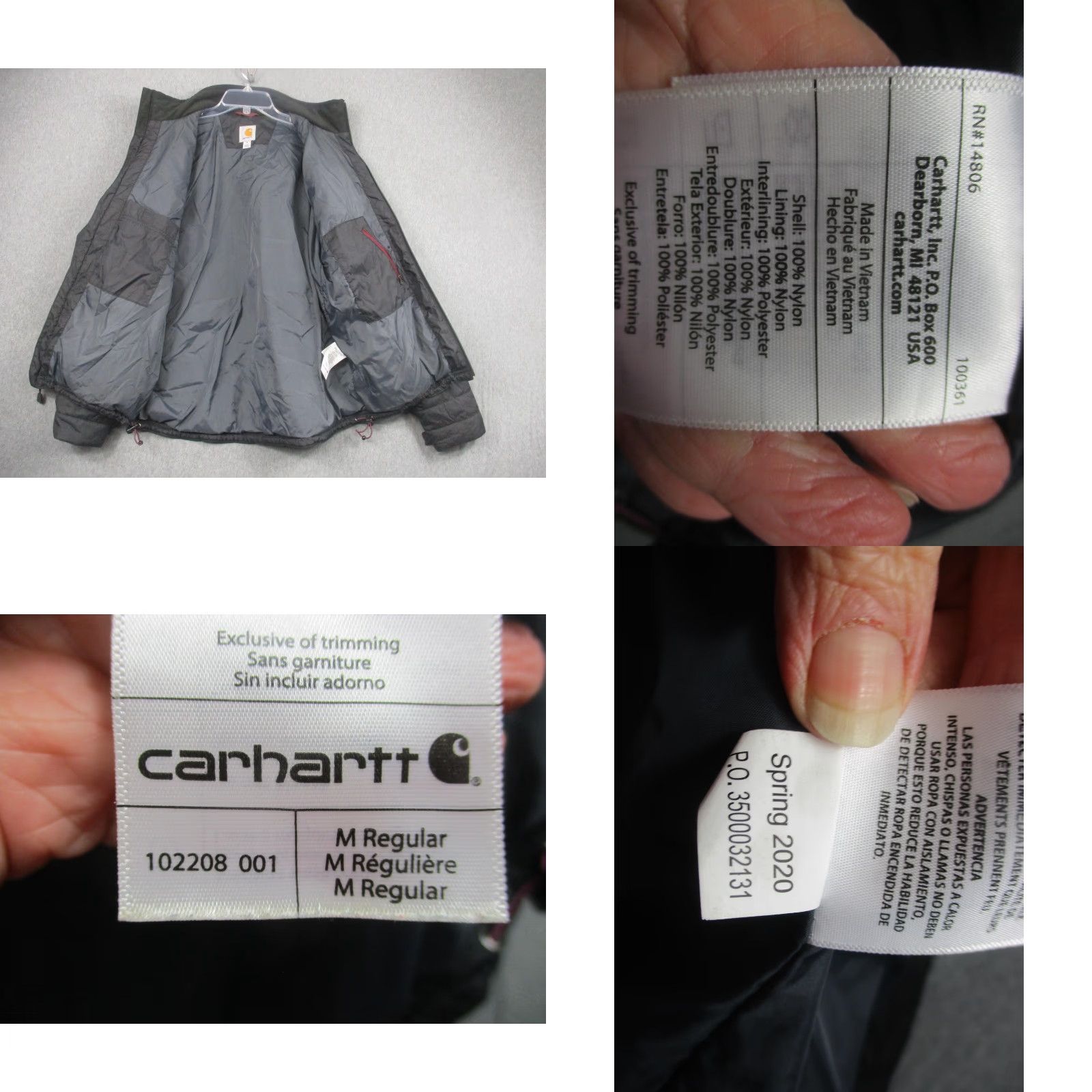 Carhartt Carhartt Jacket Mens M Black Quilted Puffer Penske Logo 102208 001 Size US M / EU 48-50 / 2 - 8 Thumbnail
