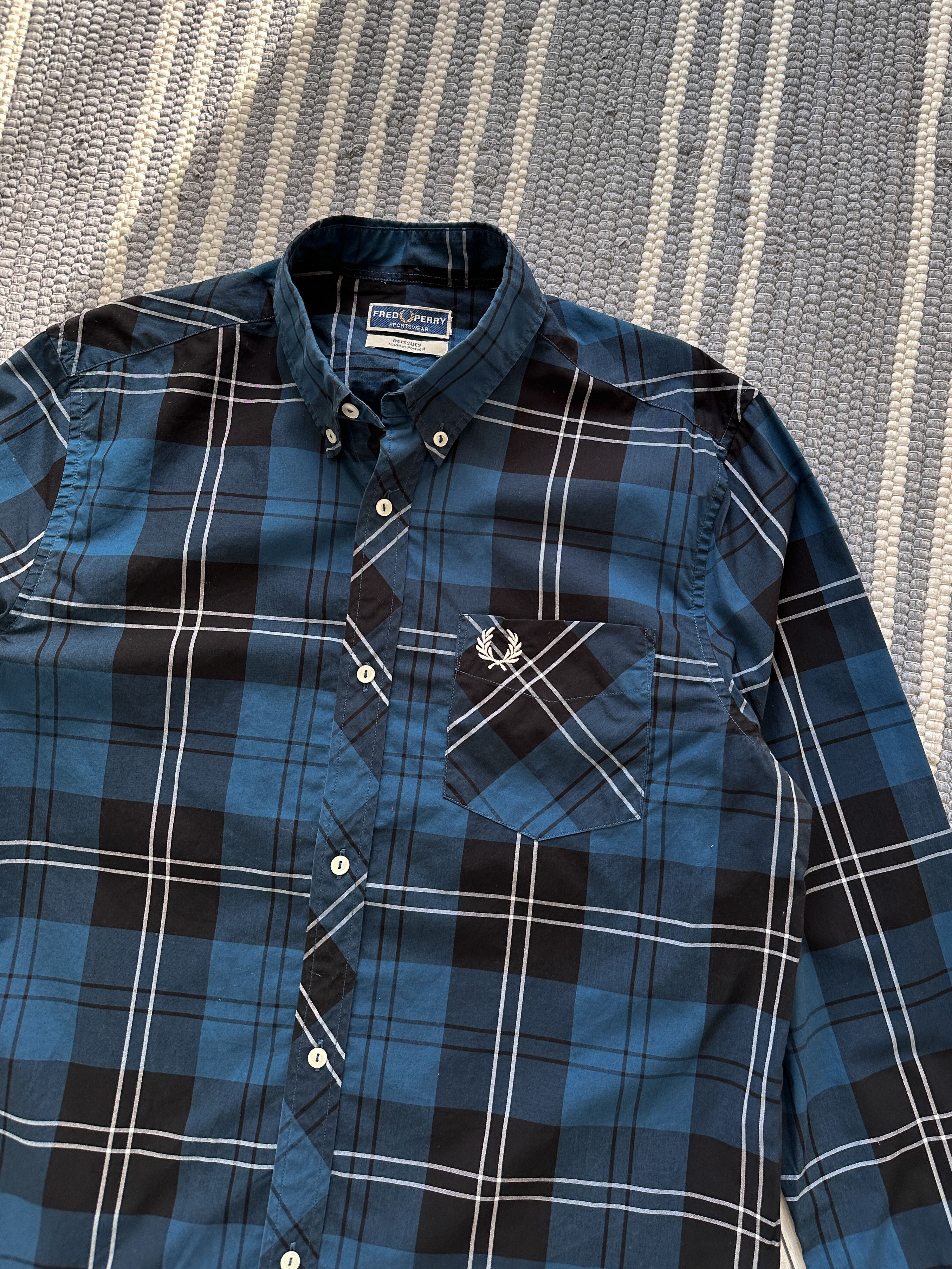 Fred Perry Fred Perry Blue Black Check Shirt Size US M / EU 48-50 / 2 - 2 Thumbnail