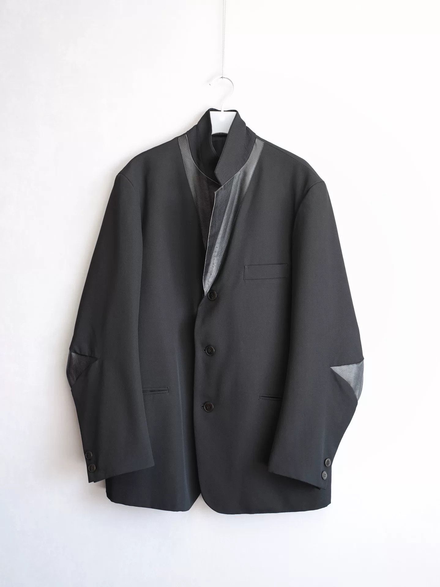 Yohji Yamamoto Yohji Yamamoto Leather Patch Jacket Size US S / EU 44-46 / 1 - 1 Thumbnail