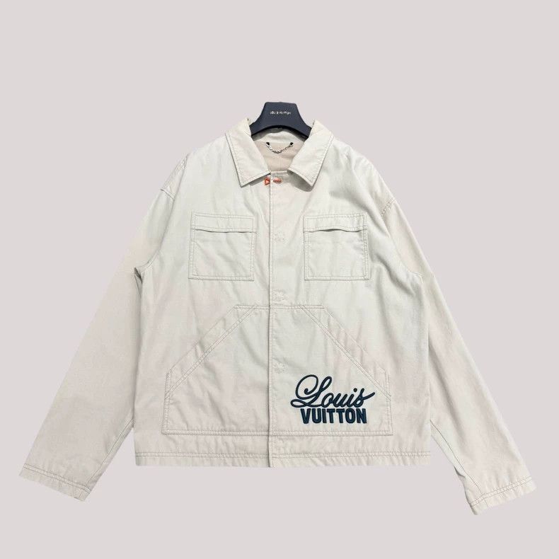 Louis Vuitton Louis Vuitton Off-white pin embroidered overalls jacket 250 Size US M / EU 48-50 / 2 - 1 Thumbnail