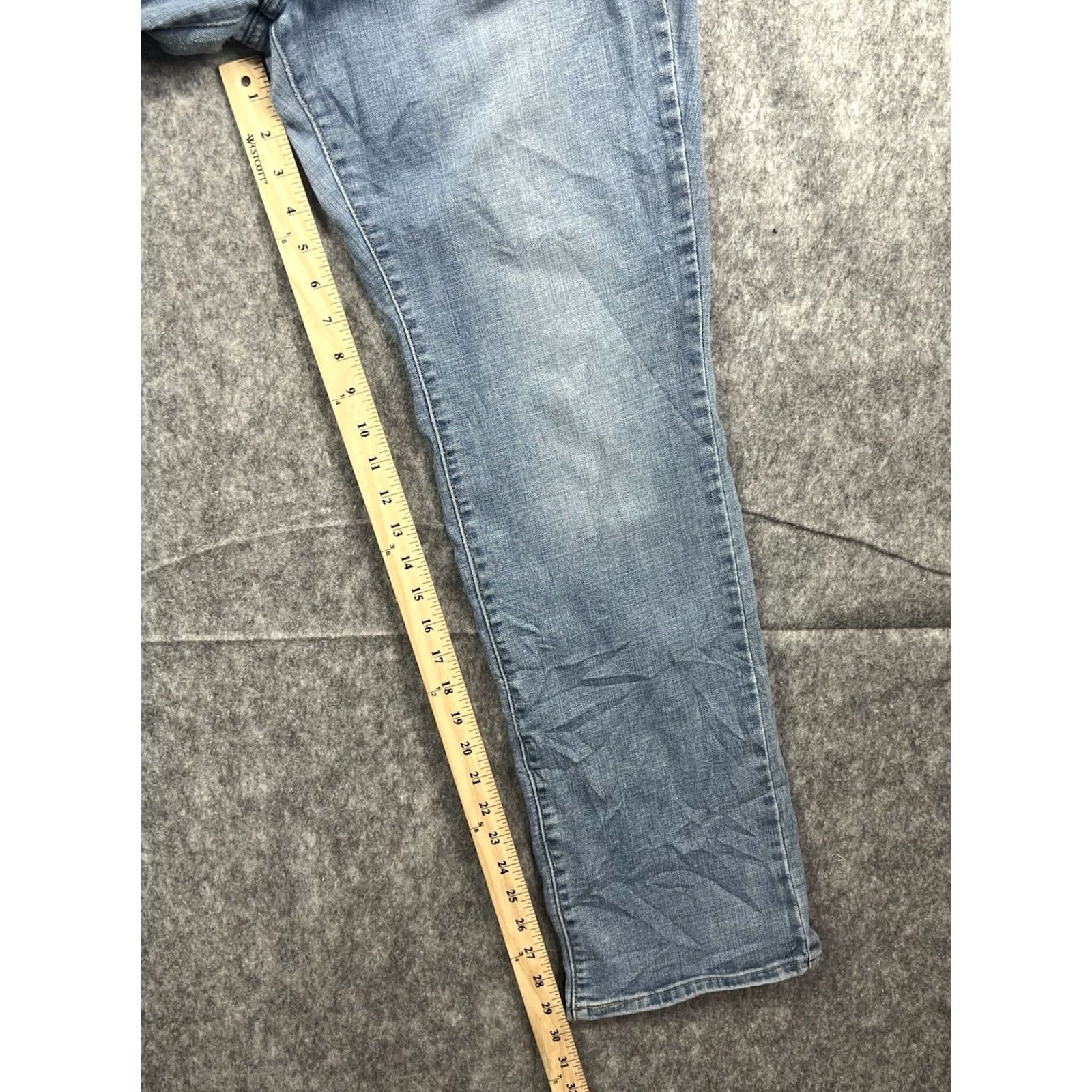 Levi's Levi's 505 Straight Fit Women's Jeans Blue Stretch Medium Wash Denim Size 14 Size 36" / US 14 / IT 50 - 5 Thumbnail