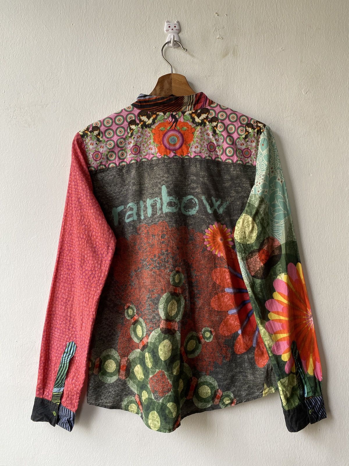 Desigual Desigual Floral Rainbow Design Overprint Long Sleeve Size US M / EU 48-50 / 2 - 4 Thumbnail