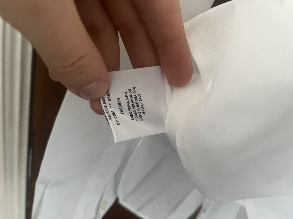 Loro Piana Loro Piana white cotton andre shirt size 39 Size US M / EU 48-50 / 2 - 9 Thumbnail