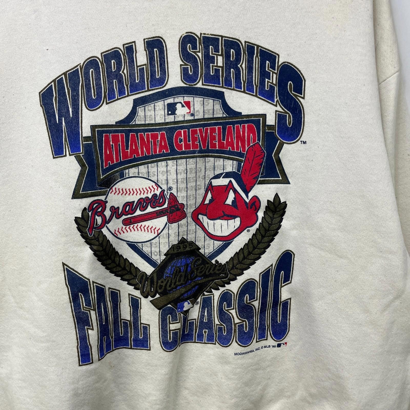 Other Vintage World Series Atlanta Braves Cleveland Sweatshirt 2XL Size ONE SIZE - 2 Thumbnail