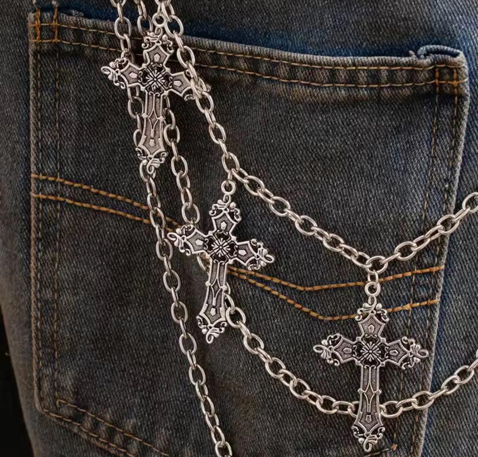 Other Five Crosses Chain Wallet Size ONE SIZE - 3 Thumbnail
