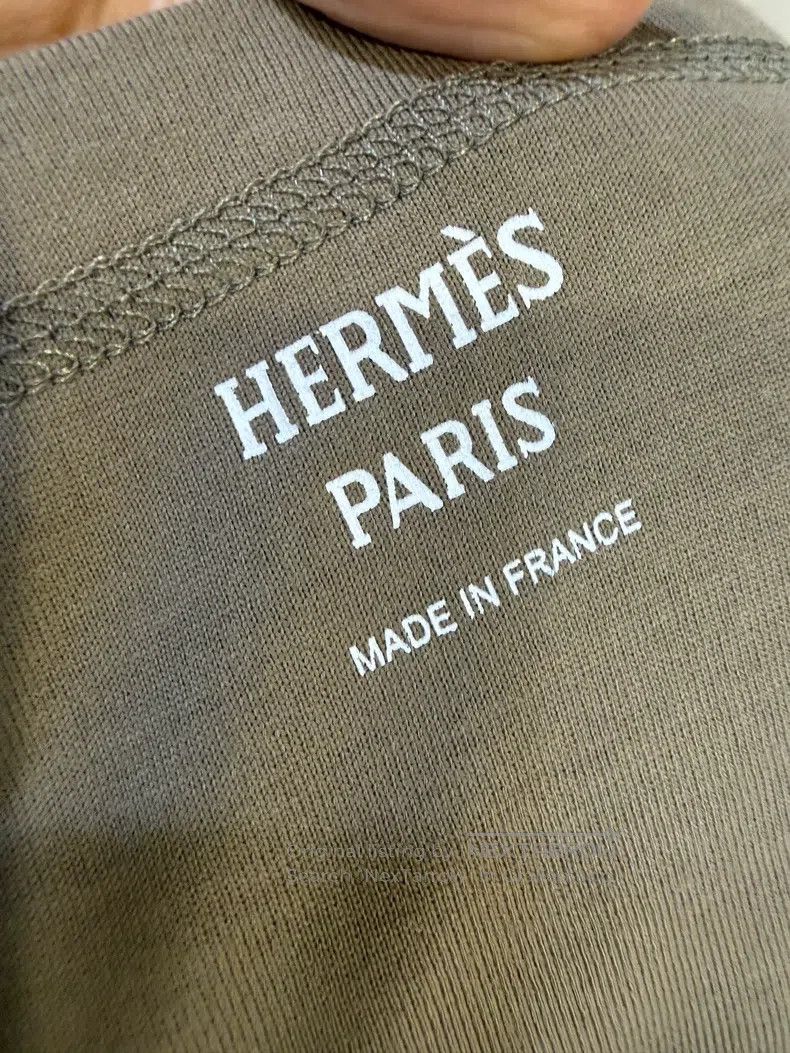 Hermes Hermes Khaki Embroidered H Short Sleeve Size XXS / US 00 / IT 34 - 3 Thumbnail