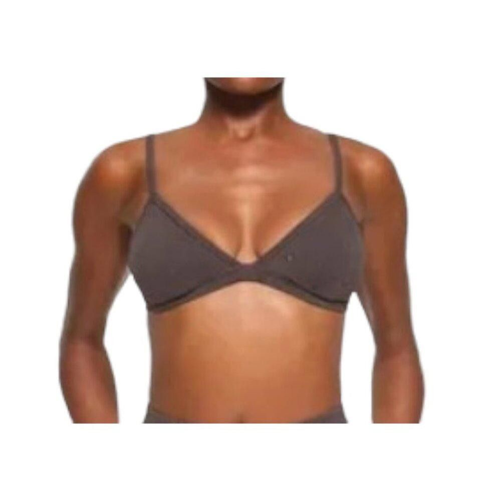 Designer SKB1713 Skims NWT Outdoor Rhinestone Bralette Gray Chalk 4X Size ONE SIZE - 2 Thumbnail