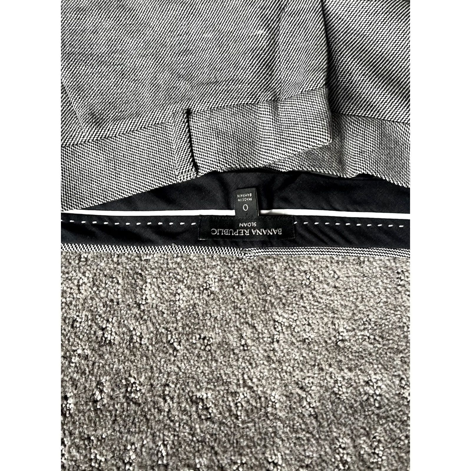 Banana Republic Banana Republic Sloan Straight Pants Size 0 Gray Herringbone Solid Ankle Size 25" / US 0 / IT 36 - 5 Thumbnail