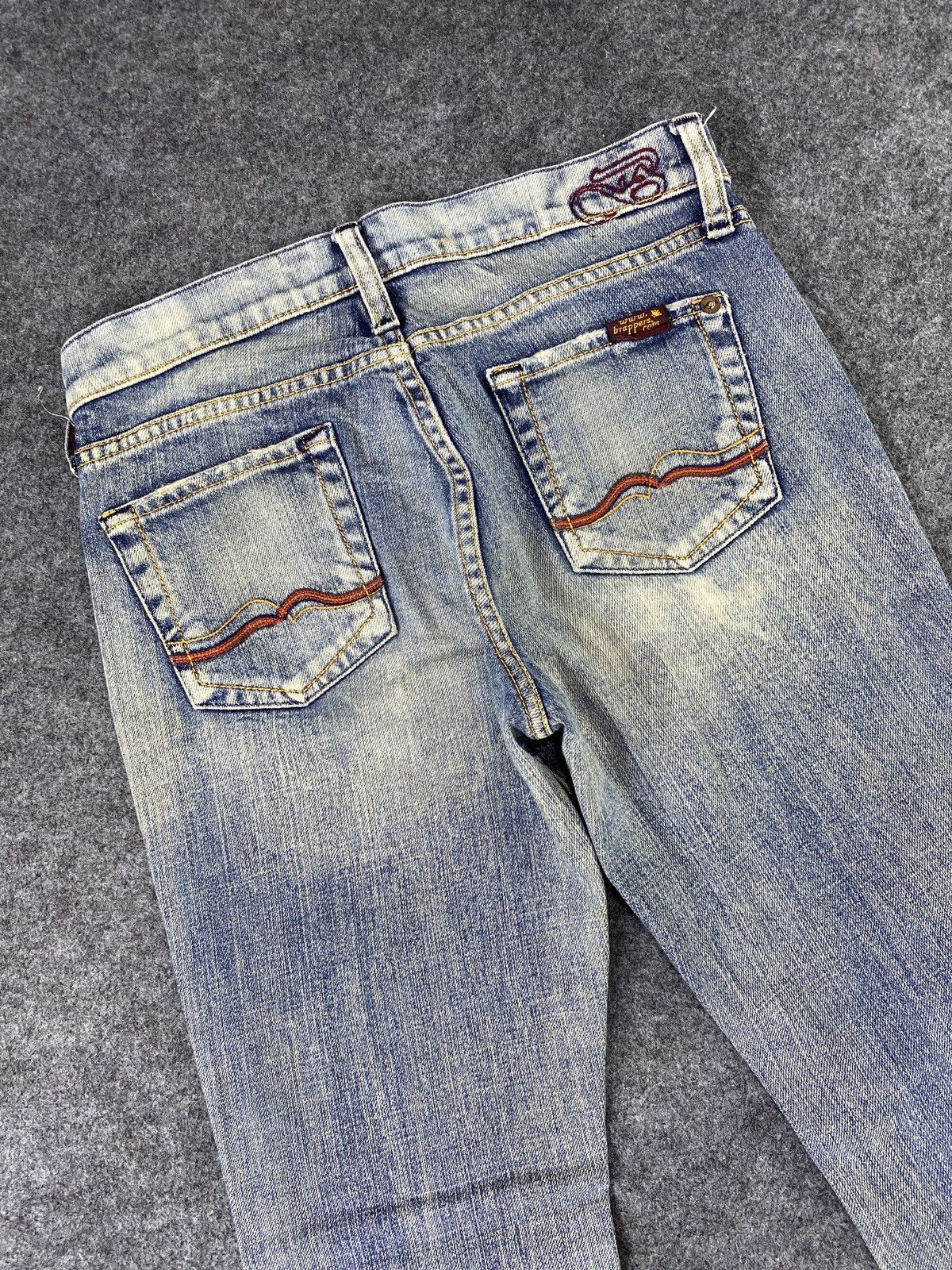 Japanese Brand Brappers Blue Wash Flared Jeans - J1131 Size 28" / US 6 / IT 42 - 5 Thumbnail
