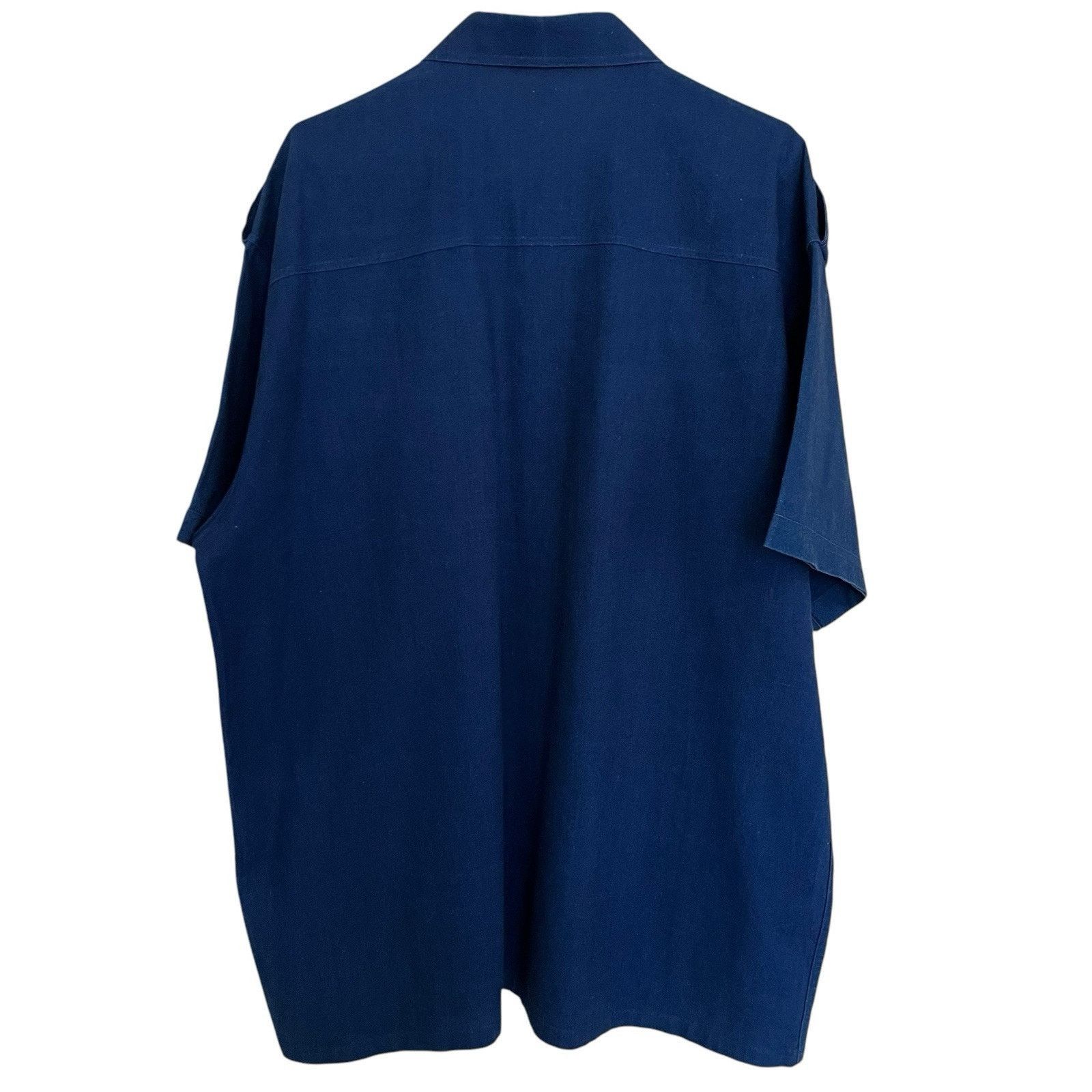 Vintage Vintage Indigo Dyed Chore Shirt Thailand XL Moh Hom Mor Size US XL / EU 56 / 4 - 5 Thumbnail
