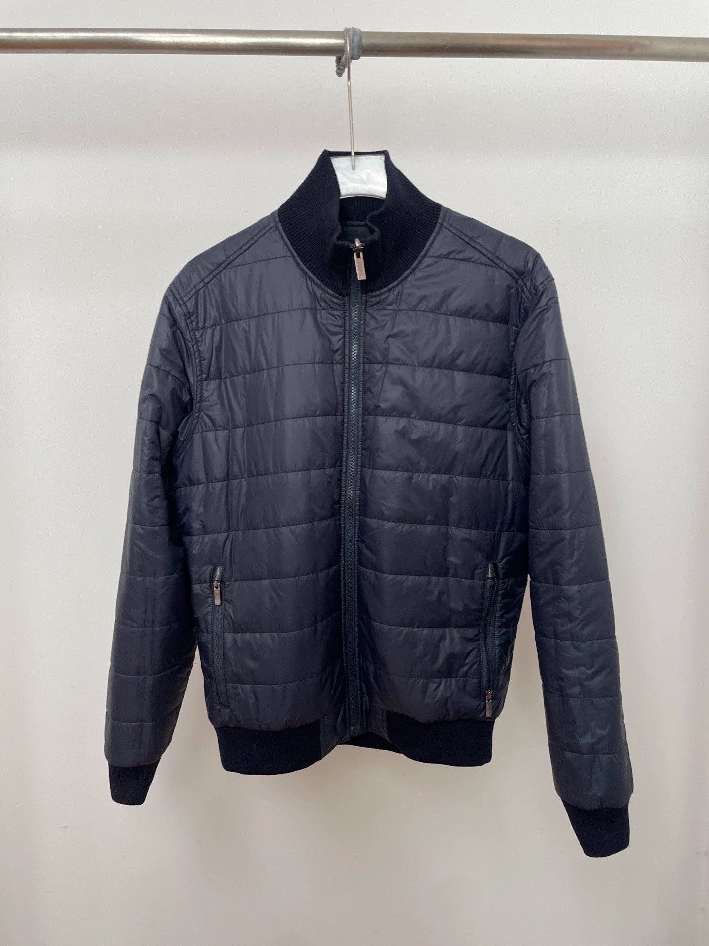 Ermenegildo Zegna Zegna Double-Faced Knit-Cotton & Down Jkt Black (M) Size US M / EU 48-50 / 2 - 3 Thumbnail