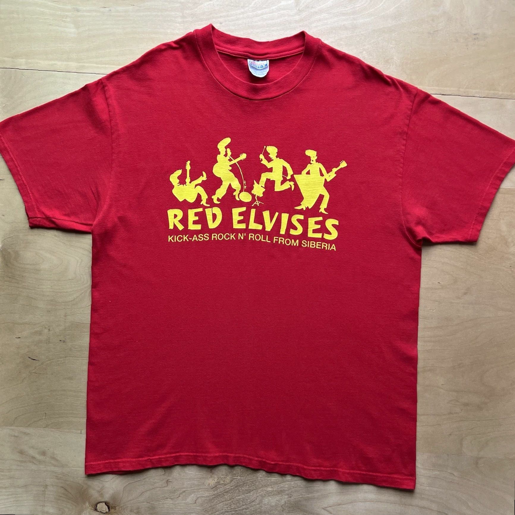 Vintage VINTAGE Red Evlises Shirt XL 90s Rock N Roll Music Aerosmith Batman T-Shirt Men Short Sleeve Crew Neck Cotton Knit Logo Graphic Print Size US XL / EU 56 / 4 - 2 Thumbnail