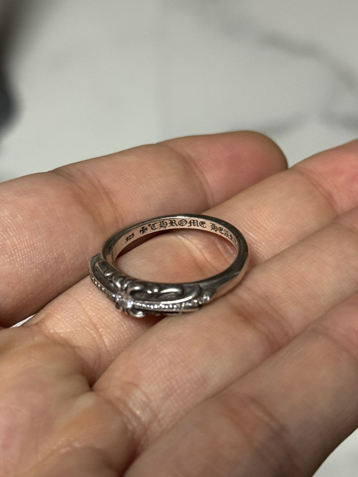 Chrome Hearts Chrome hearts factory set pave mini floral ring Size ONE SIZE - 14 Thumbnail