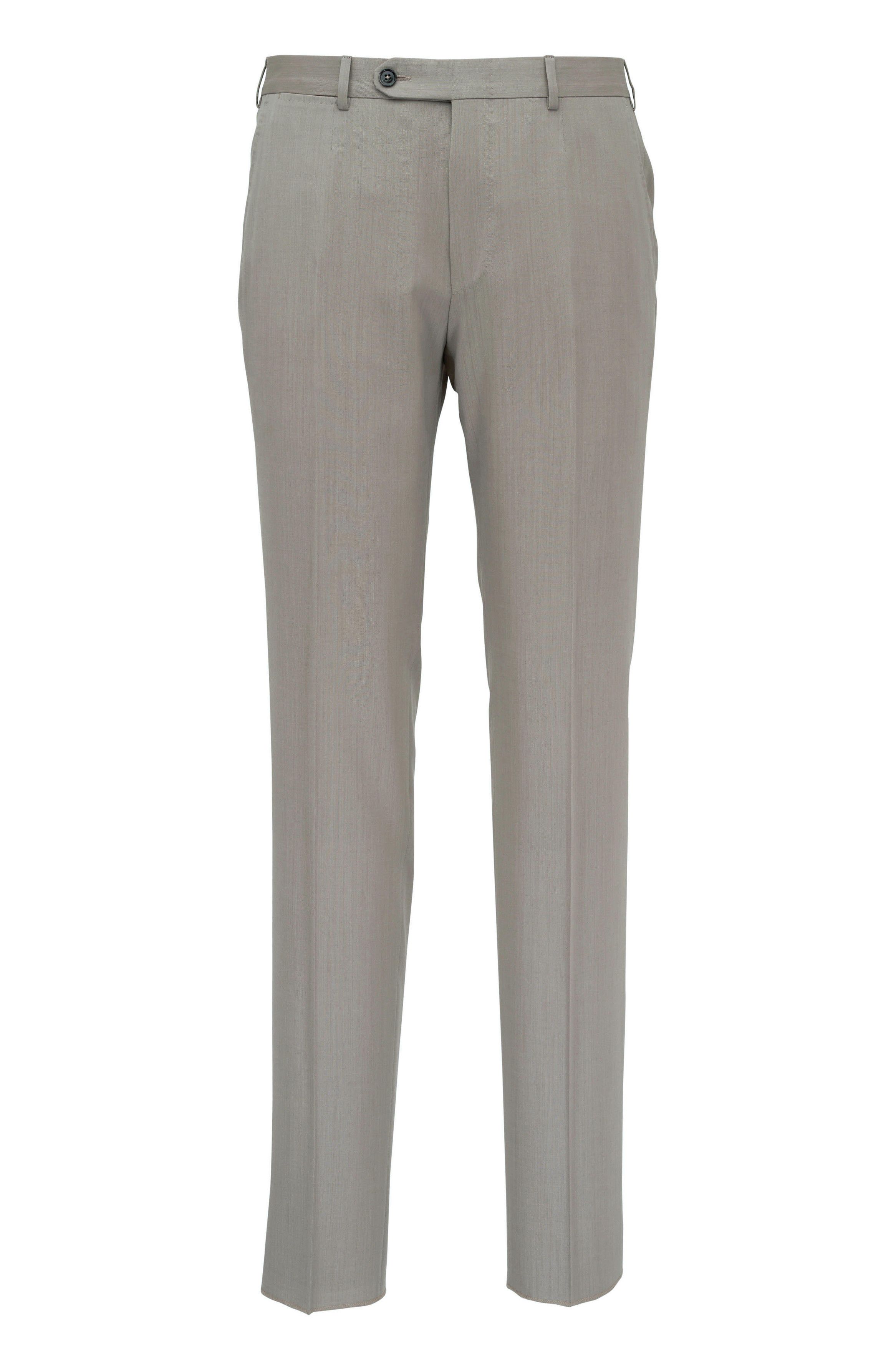 Z Zegna o1mtch0225 Wool Suit in Tan Size 44R - 5 Thumbnail