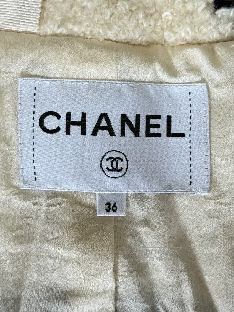 Chanel Chanel Black and white plaid fur coat Size XS / US 0-2 / IT 36-38 - 7 Thumbnail