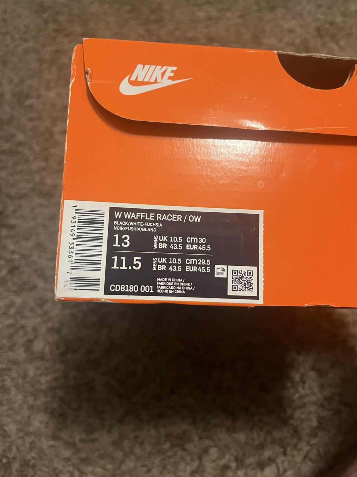 Nike × Off-White Nike Off-White Waffle Racer Fuchsia Size US 11 / EU 44 - 4 Thumbnail
