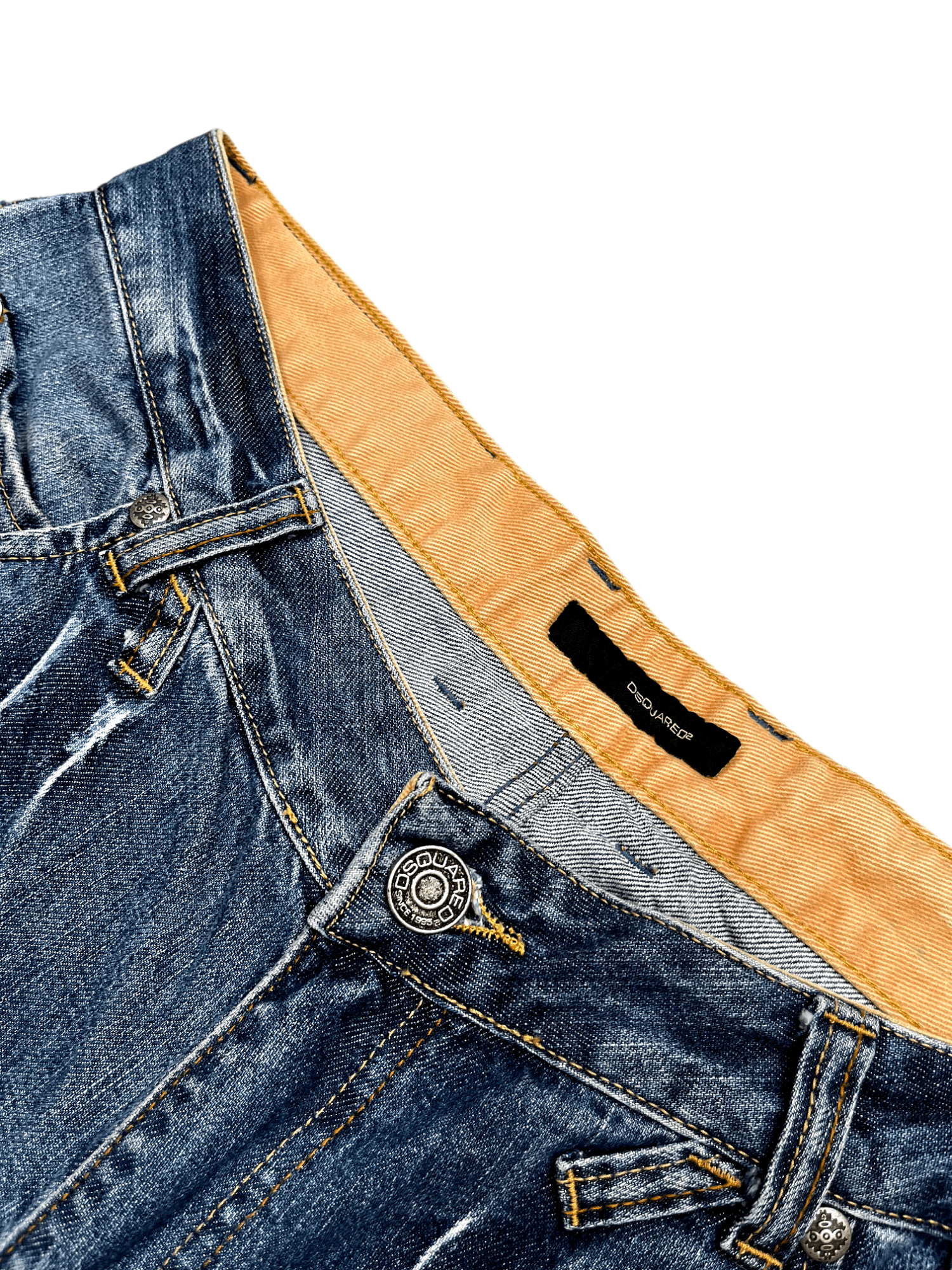 Dsquared2 💀 DSQUARED2 VINTAGE JEANS ITALY SKULL NAVY LUXURY Y2K DENIM Size US 38 / EU 54 - 7 Thumbnail