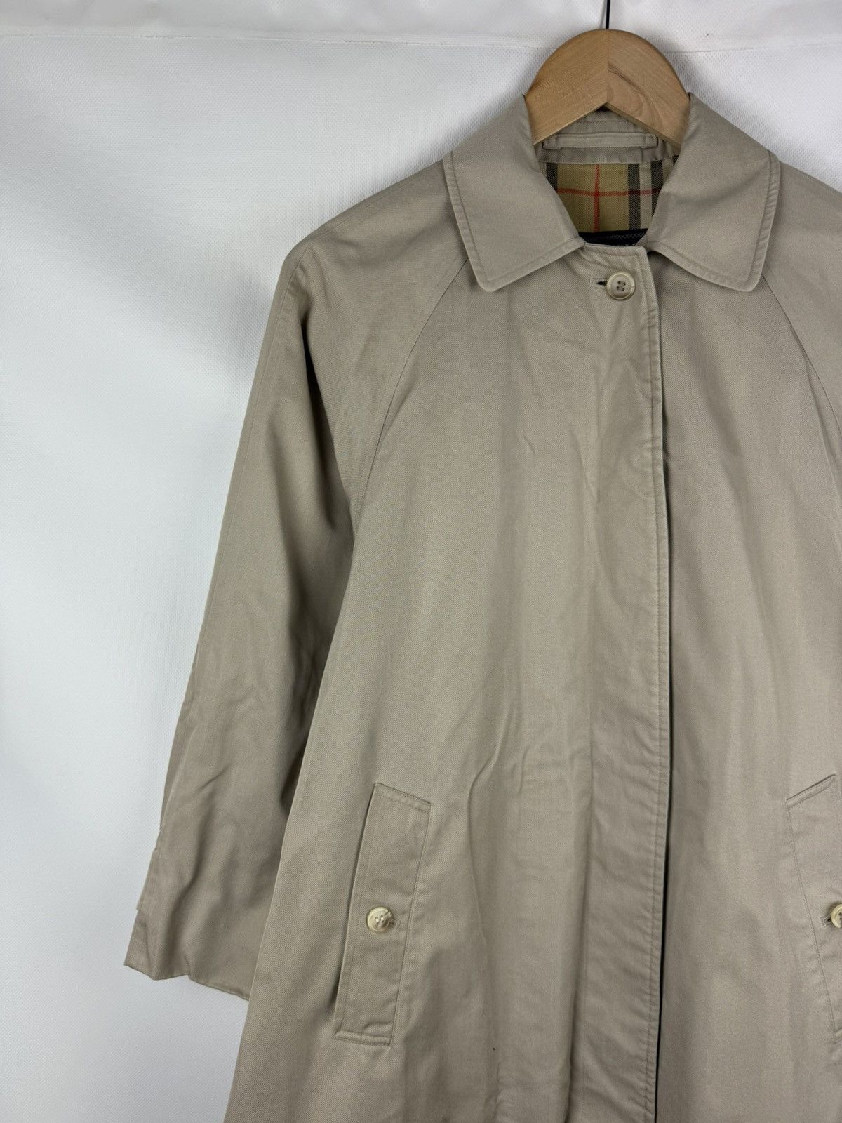 Burberry Burberrys Vintage Nova Check Lined Belted Trench Coat Jacket Size M / US 6-8 / IT 42-44 - 2 Thumbnail