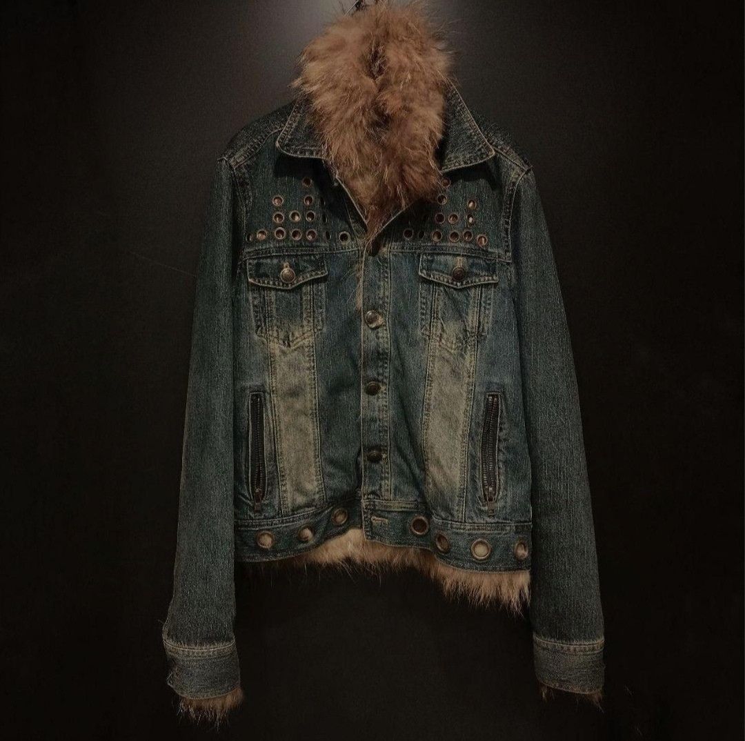 14th addiction Archive Hooded Mouton Leather Jacket