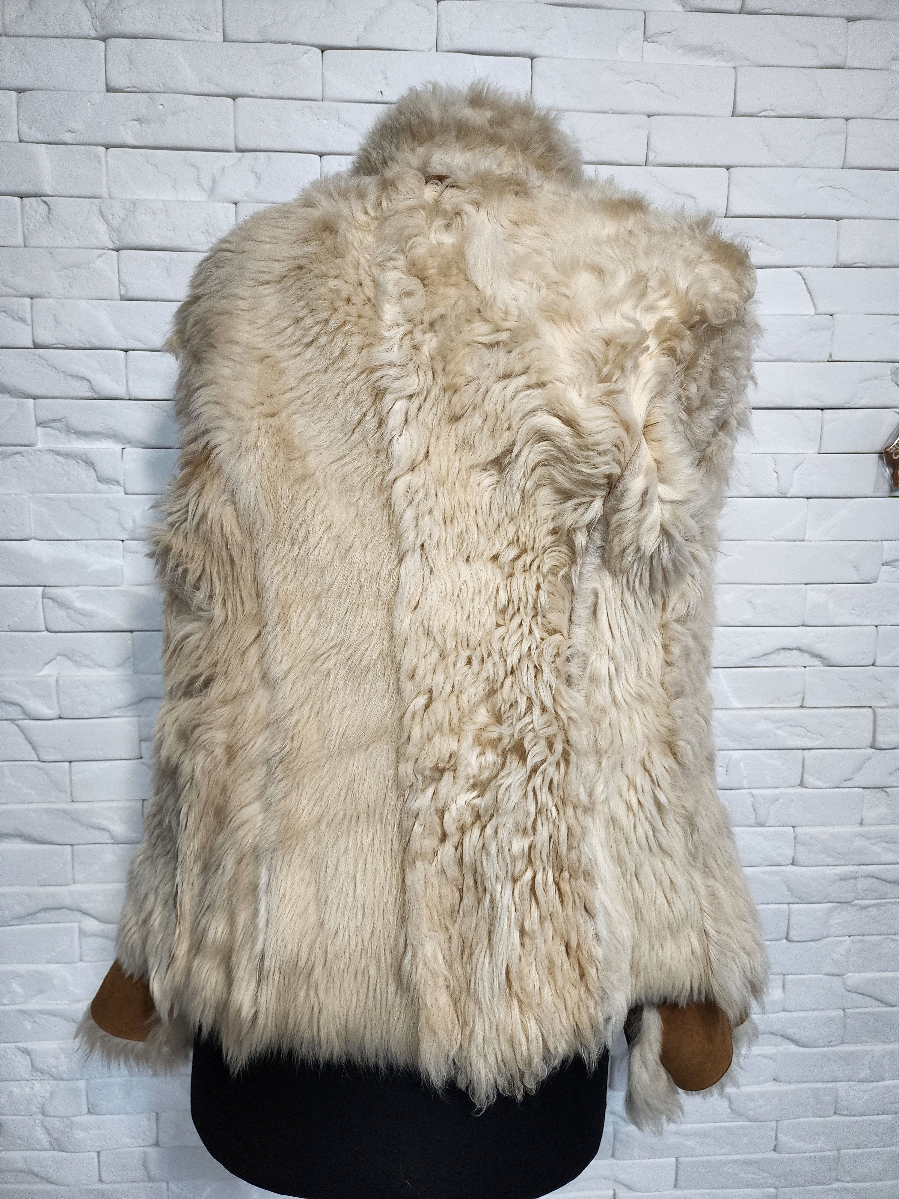 Furla Brown Sheepskin Coat: Women's Leather Weave Winter Coat Size M / US 6-8 / IT 42-44 - 9 Thumbnail
