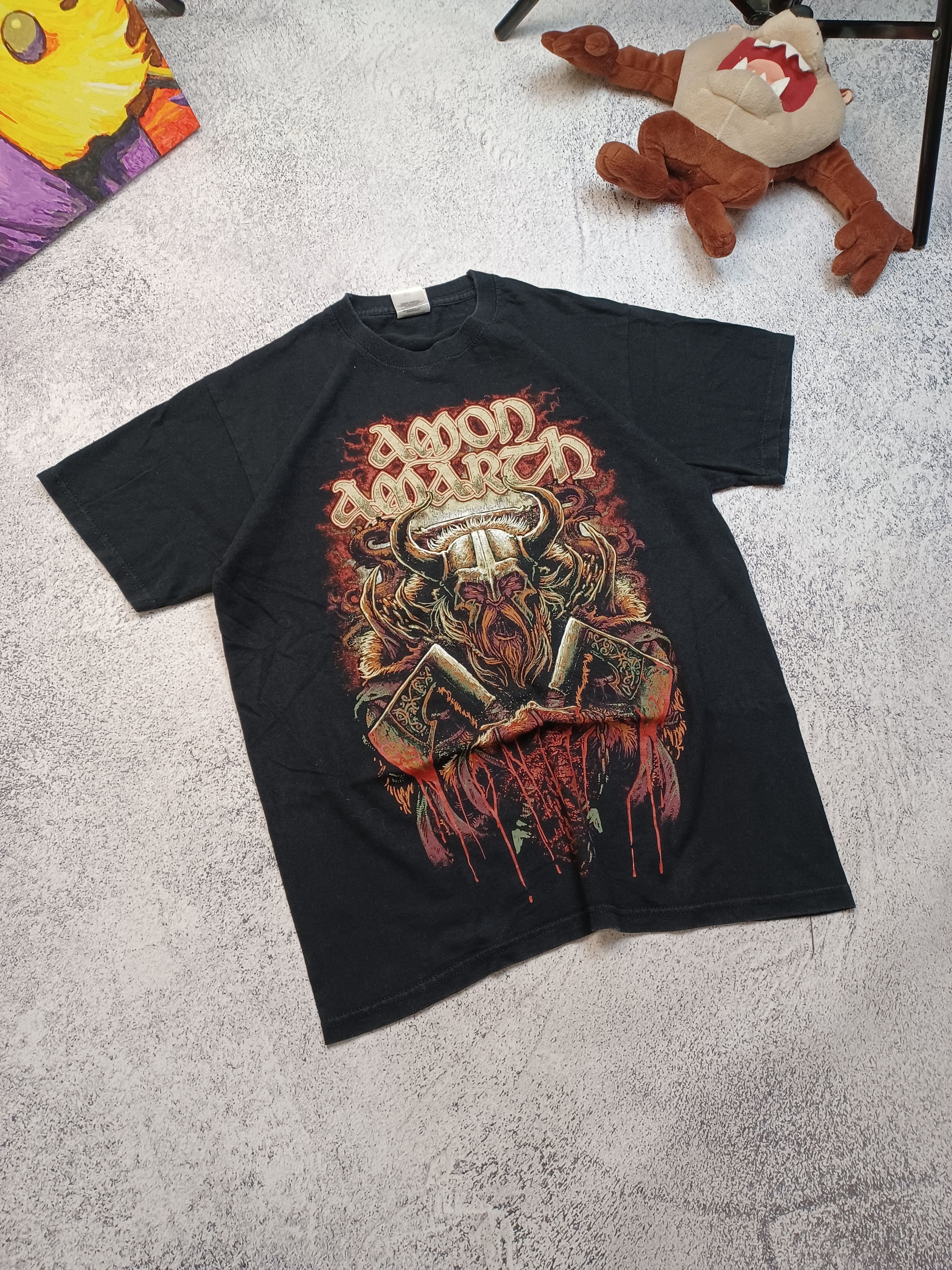 Band Tees × Vintage Amon Amarth Fight Until Your Dying Breath Vintage Tee Size US M / EU 48-50 / 2 - 1 Thumbnail