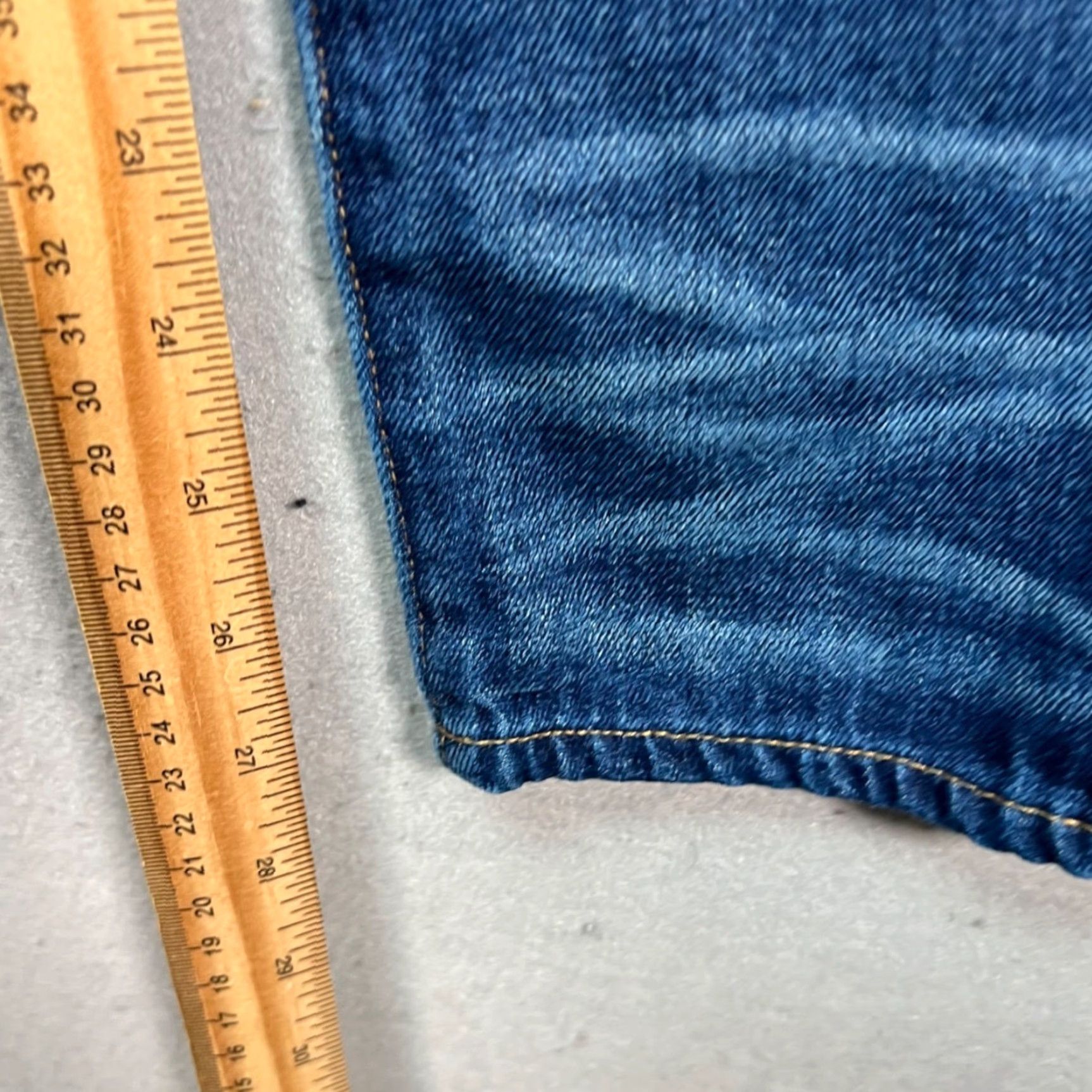 Denime Rivet & Thread Womens 25 Tiered High-Rise Skinny Jeans Blue Denim Size 42" / US 20 - 7 Thumbnail