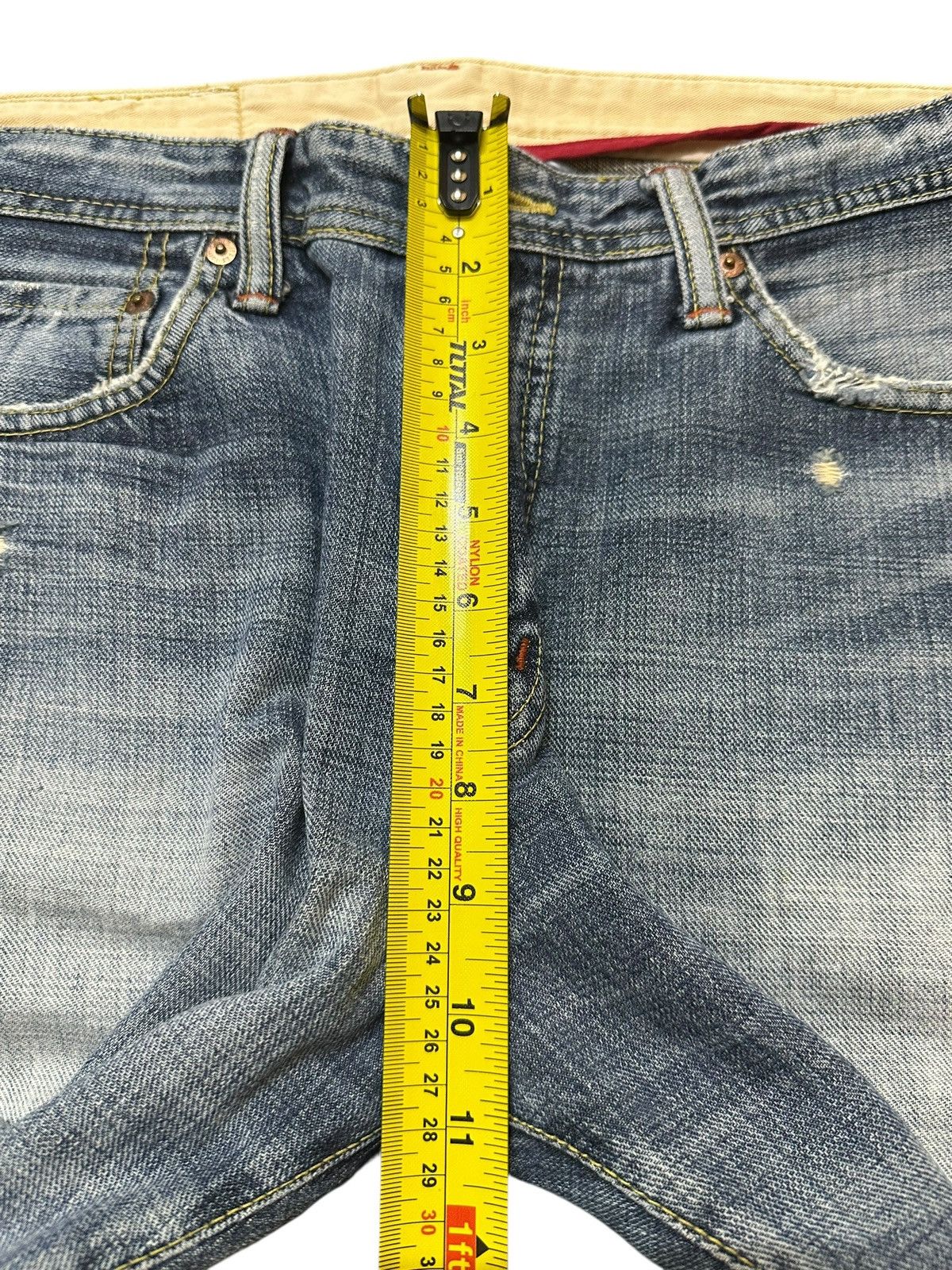 Japanese Brand Vintage Japanese Brand Faded Wash Distressed Loose Jeans Size US 32 / EU 48 - 14 Thumbnail
