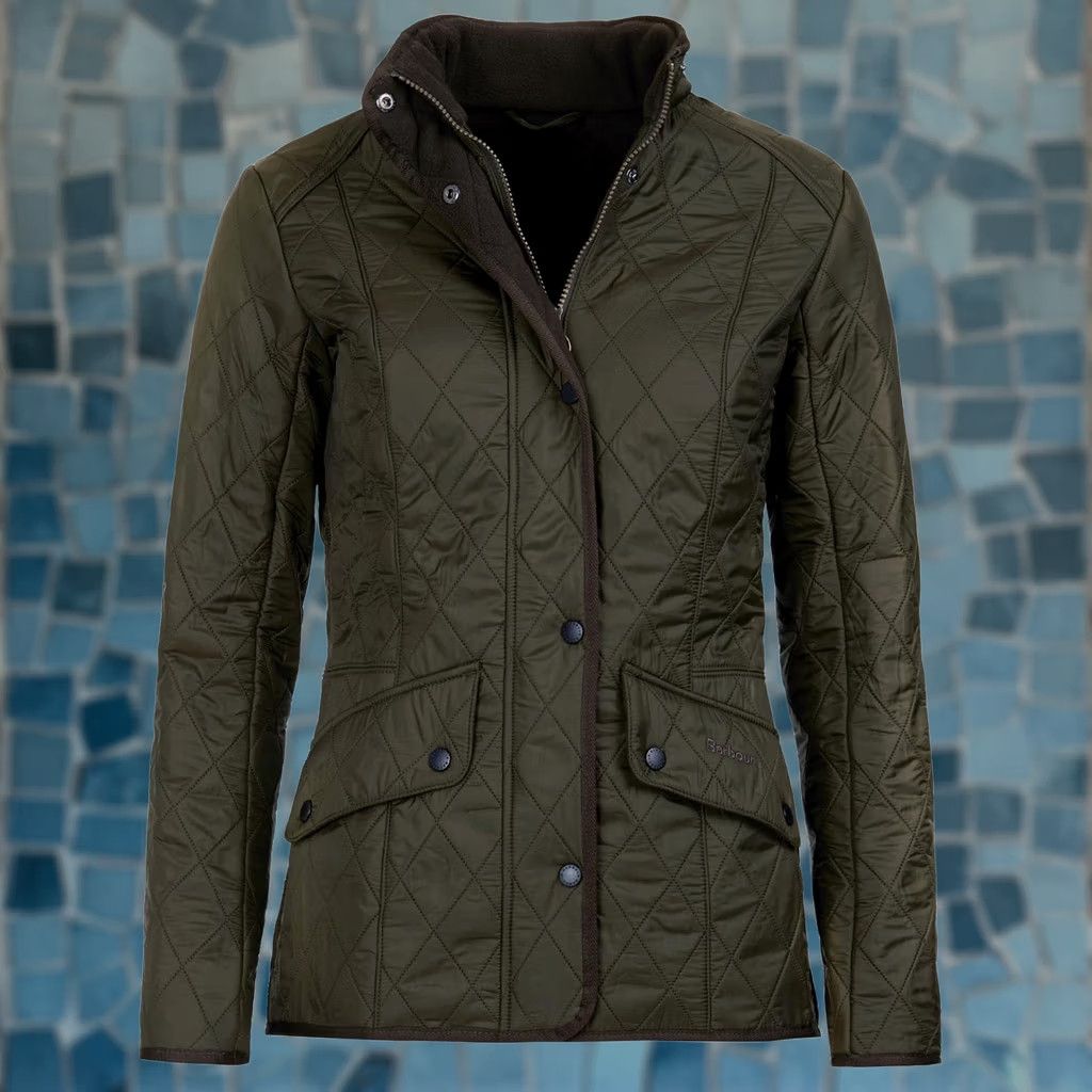 Barbour Barbour Cavalry Polarquilt Jacket Dark Olive Green LQU0087OL91 Women's USA 4 Size S / US 4 / IT 40 - 1 Thumbnail