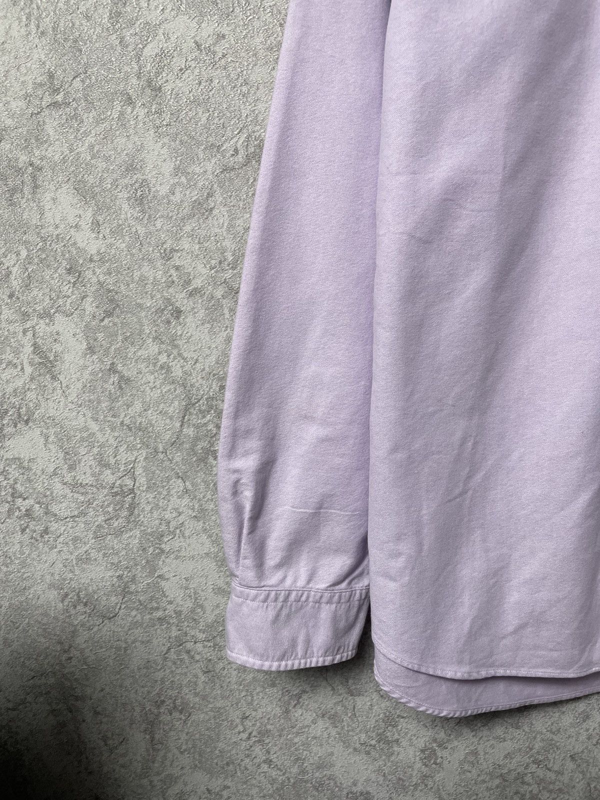 Ralph Lauren Vintage Ralph Lauren Purple Long Sleeve Heavy Classic Shirt Size US XL / EU 56 / 4 - 4 Thumbnail