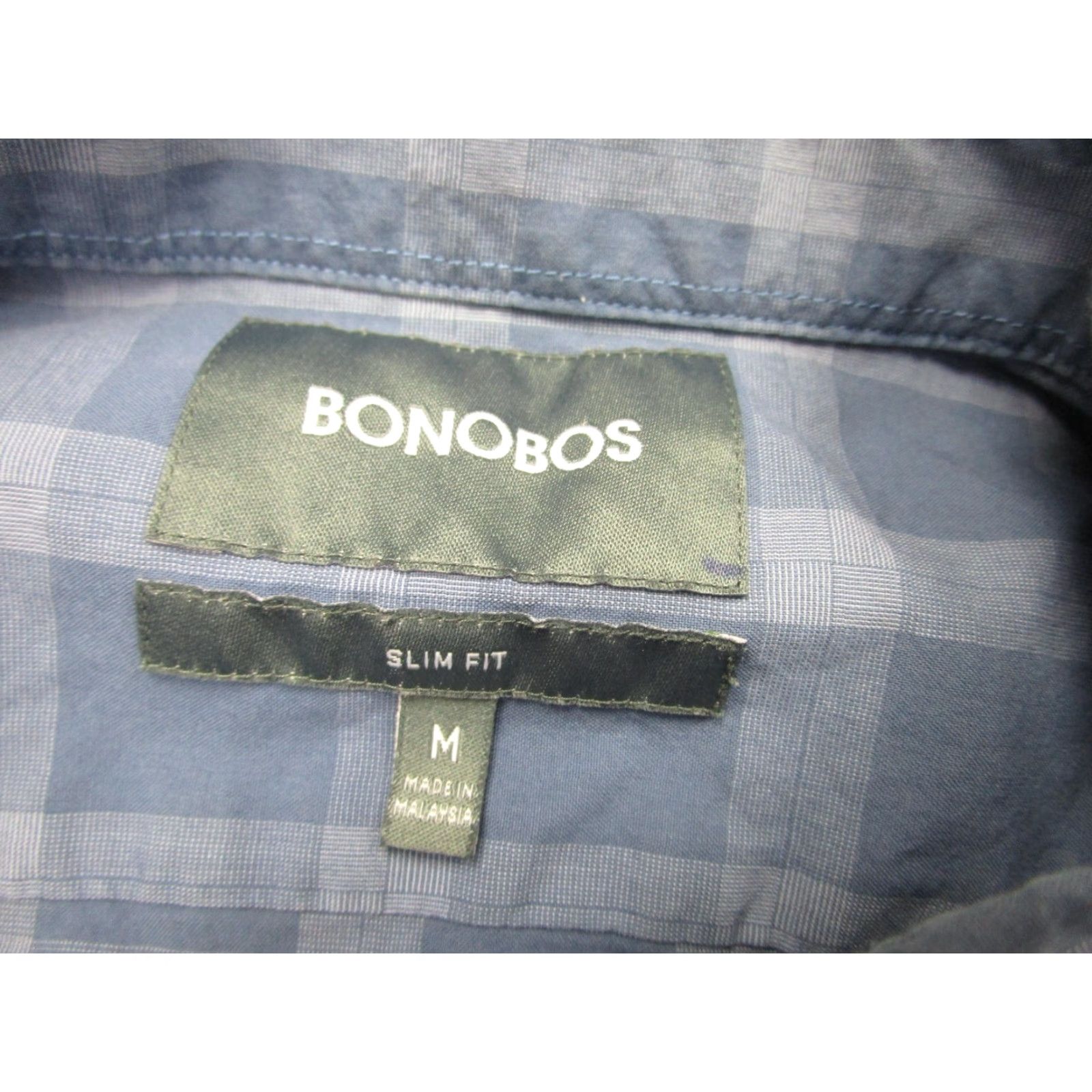 Bonobos Bonobos Shirt Mens Medium Blue Plaid Slim Fit Button Down Cotton Long Sleeve Size US M / EU 48-50 / 2 - 4 Thumbnail