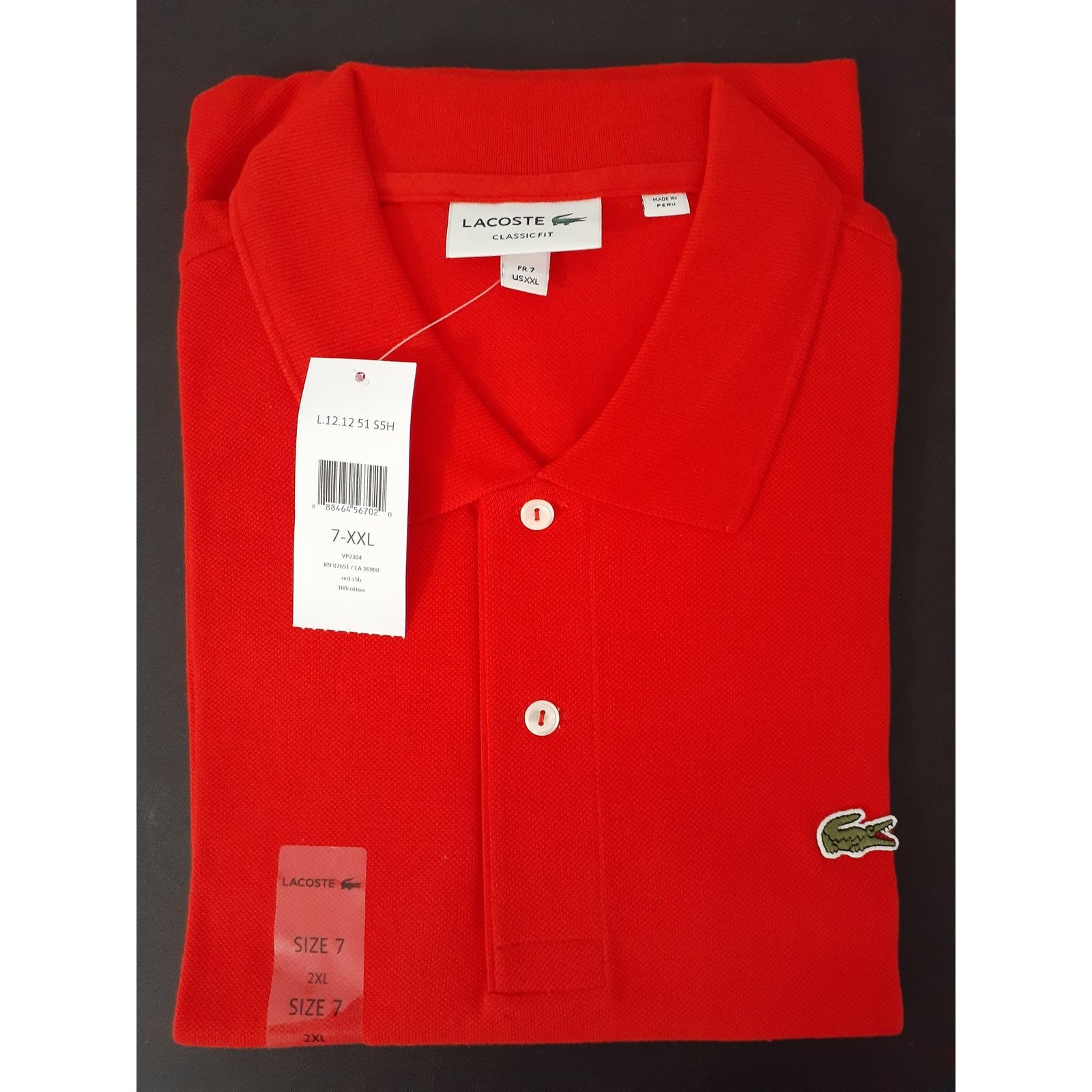 Lacoste Lacoste Men's Legacy Short Sleeve L.12.12 Pique Polo XXL Size US XXL / EU 58 / 5 - 2 Thumbnail