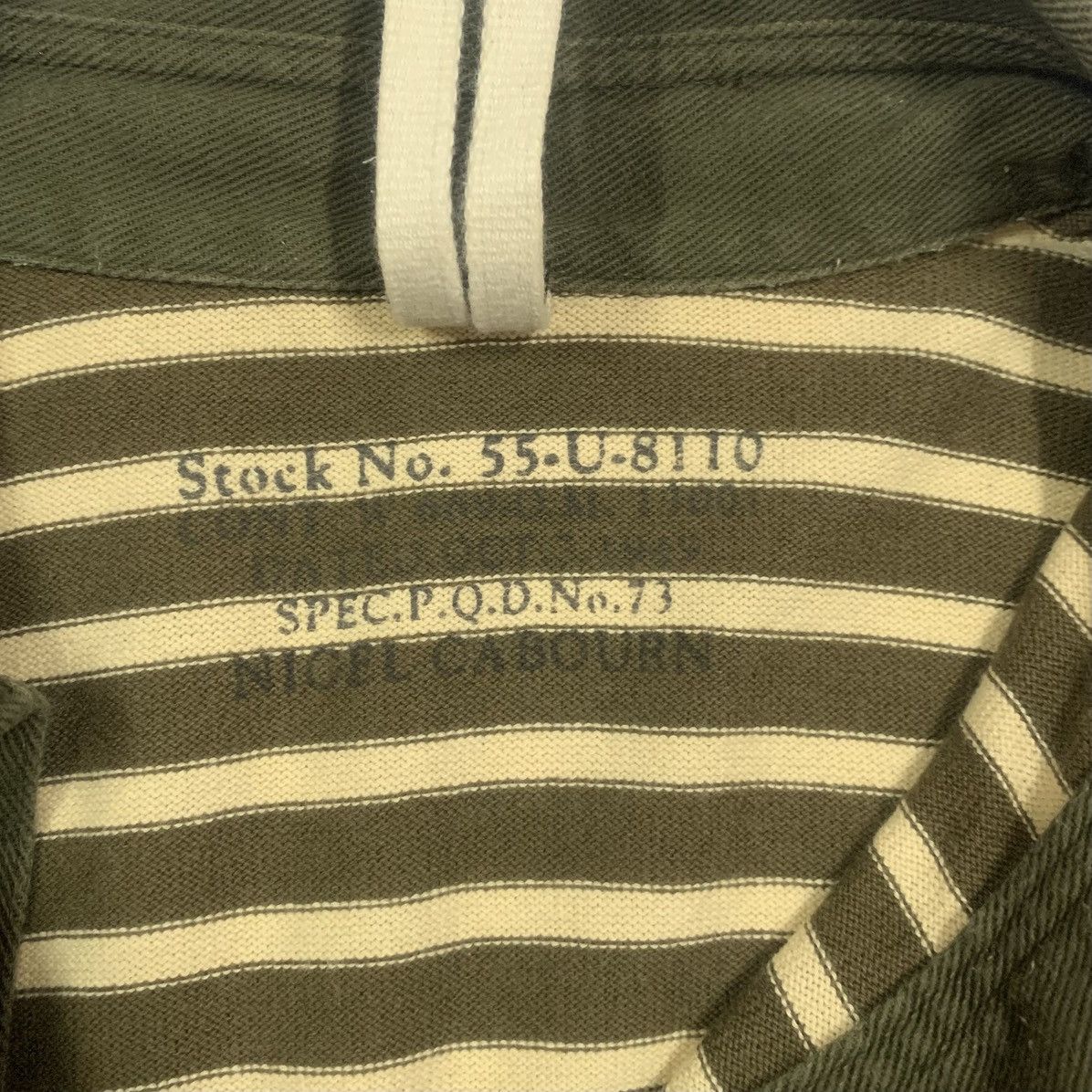 Nigel Cabourn Nigel Cabourn Vintage Processed Border Heavy Polo Shirt Size US M / EU 48-50 / 2 - 9 Thumbnail