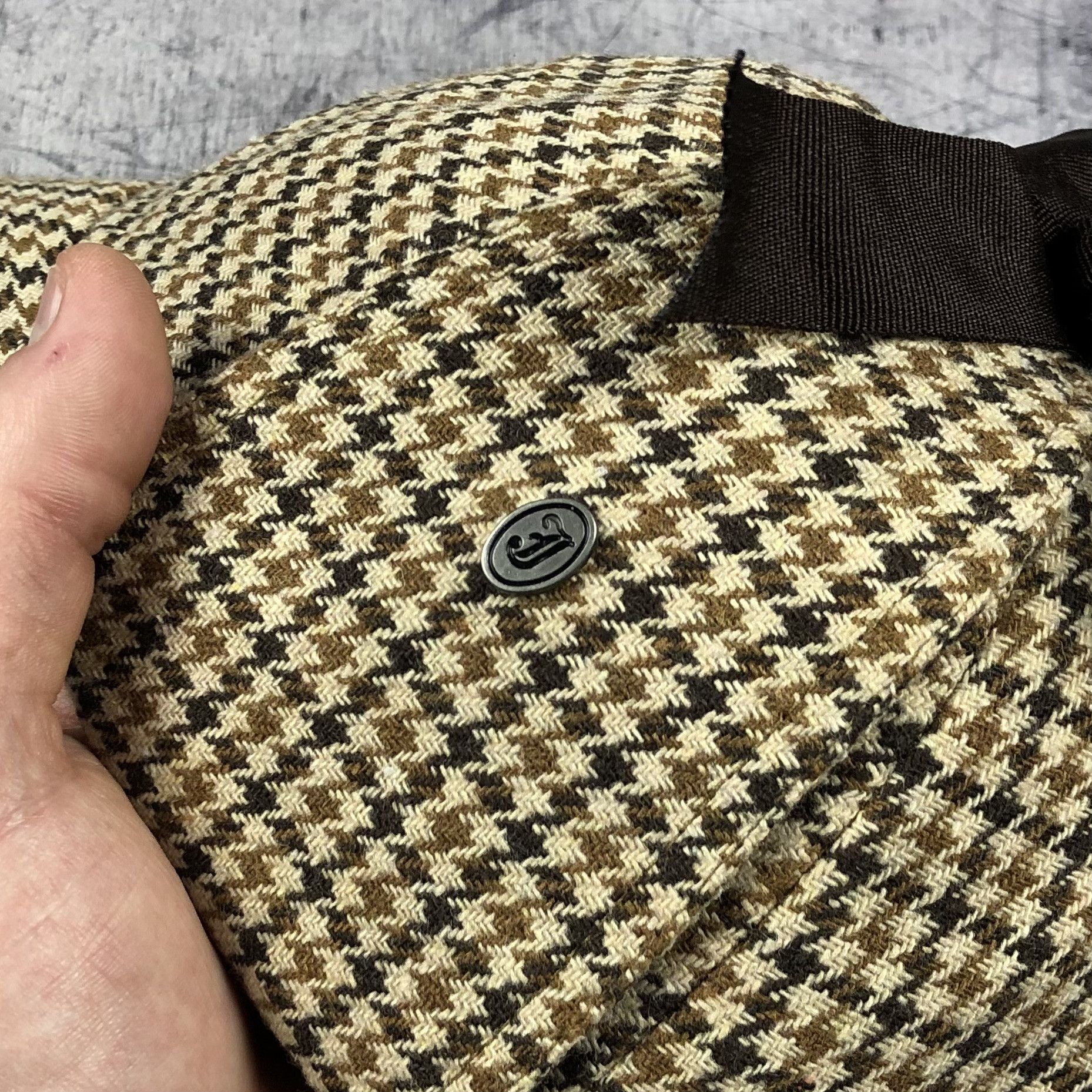 Hunter Deerstalker Tweed Wool Hat Sherlock Holmes Size ONE SIZE - 6 Thumbnail