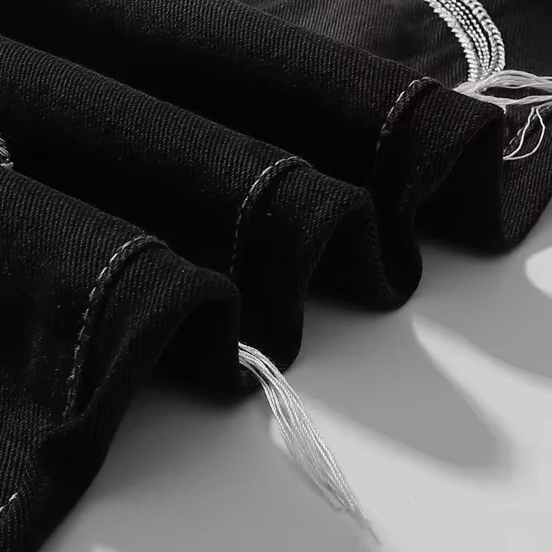 Vintage Embroidery String Stacked Black Jeans Size US 34 / EU 50 - 9 Thumbnail