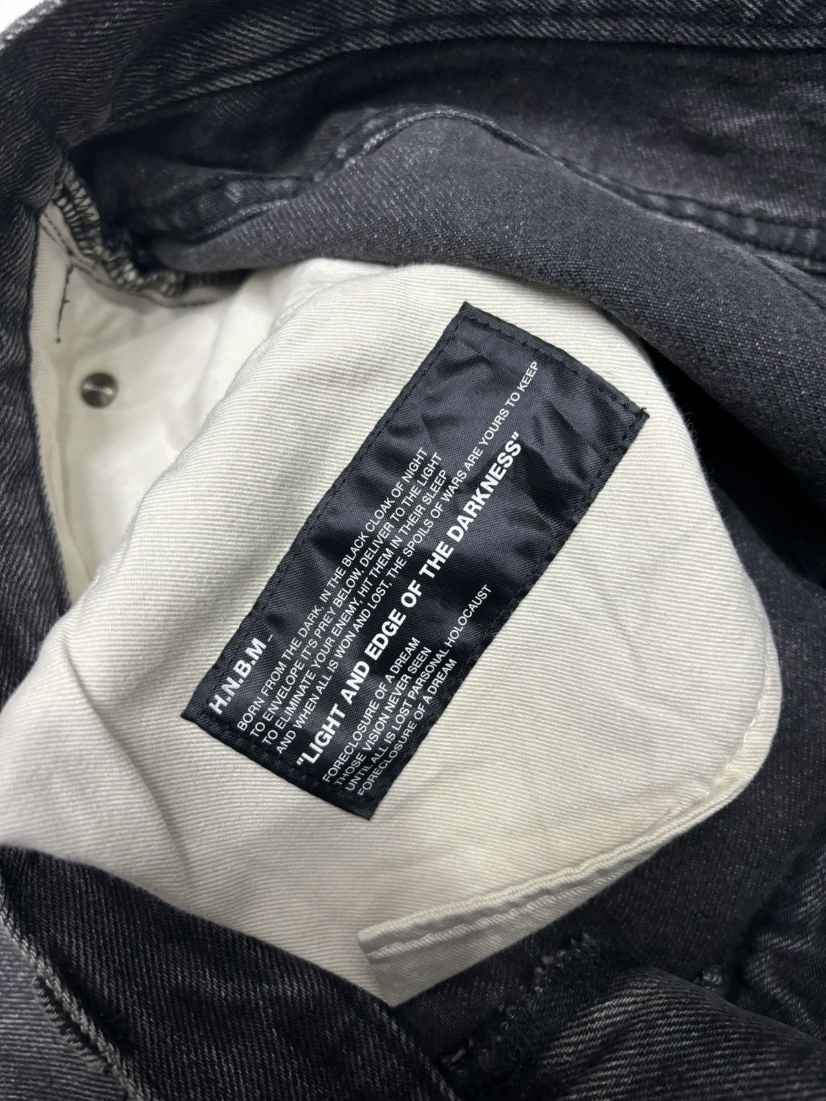 Japanese Brand VINTAGE HNBM DISTRESS PUNK NUMBER NINE IFSIXWASNINE DESIGN Size US 34 / EU 50 - 11 Thumbnail
