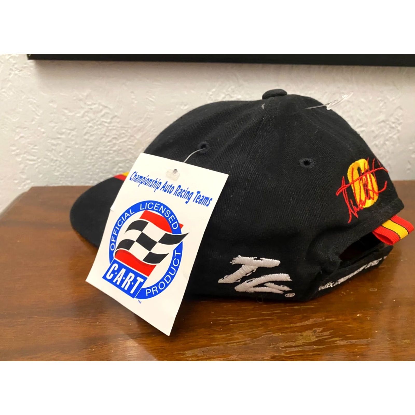 Vintage VINTAGE Michael Andretti Racing Team Hat Adjustable CART FEDEX New NWT Mens Adjustable Yellow 80s Patch Snapback Size ONE SIZE - 4 Thumbnail