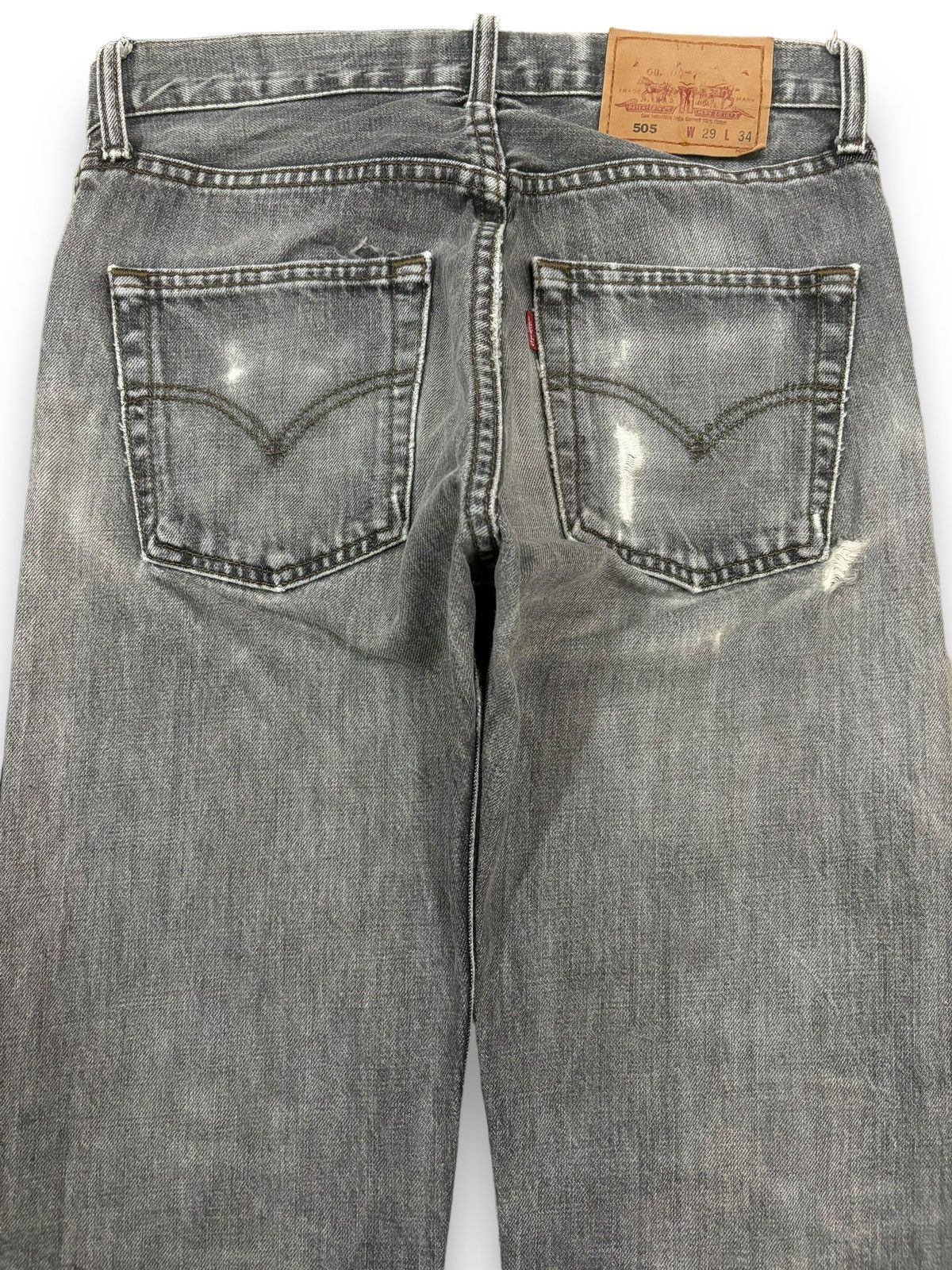 Levi's Vintage 80s Levis 505 Faded Distressed Grunge Jeans 29x27 Size US 29 - 13 Thumbnail